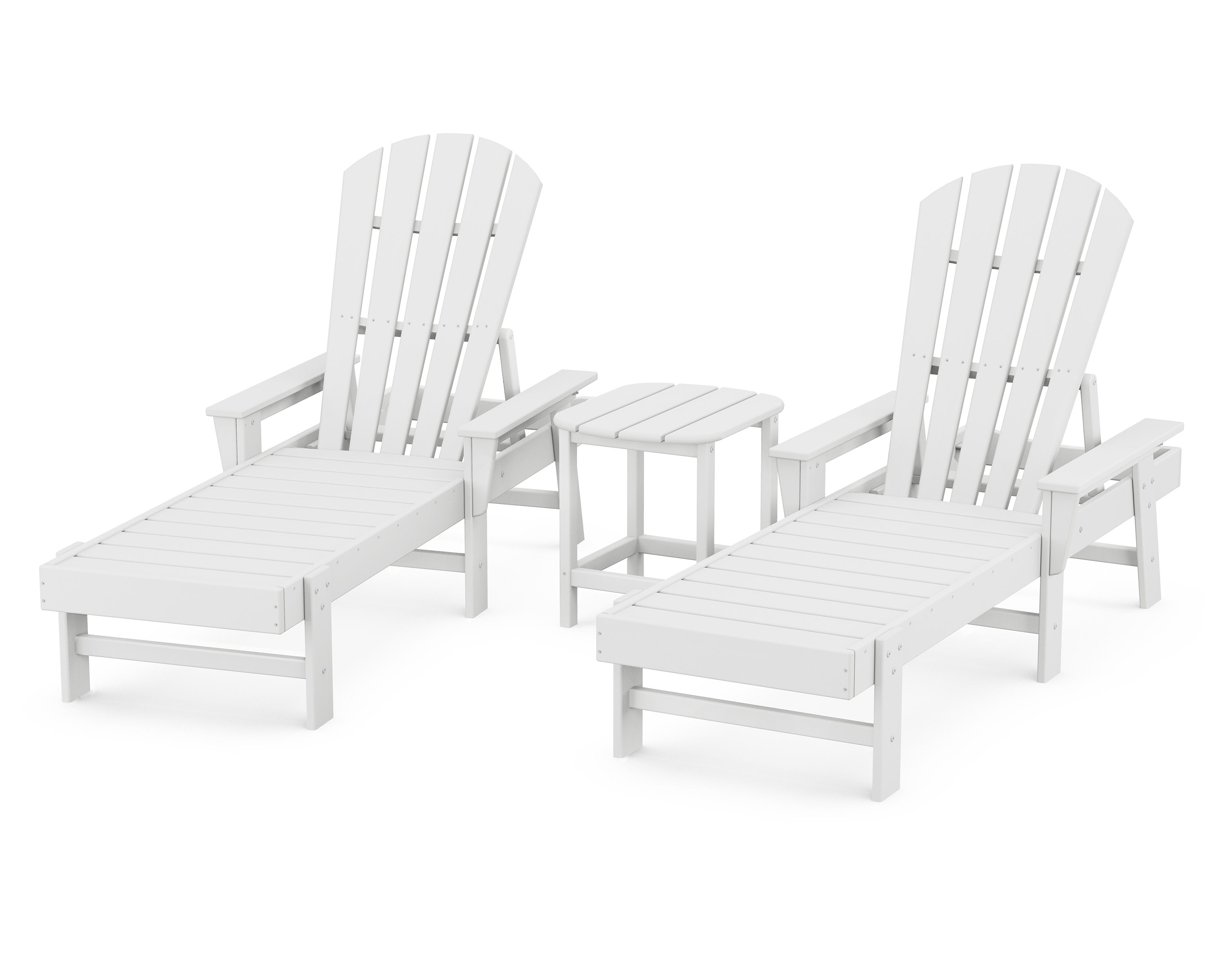 South Beach Chaise 3-Piece Set in White
