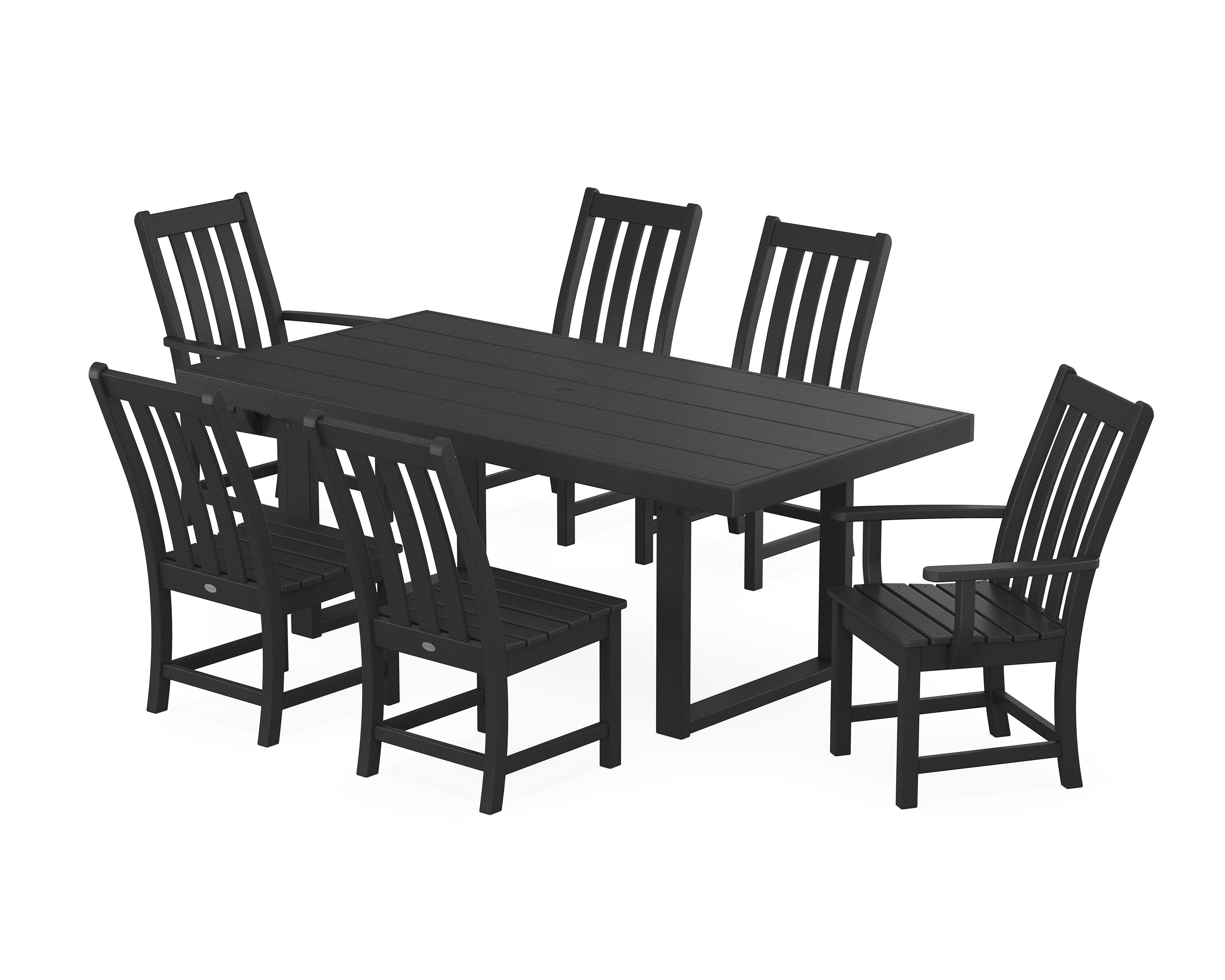 Vineyard 7-Piece Dining Set in Black