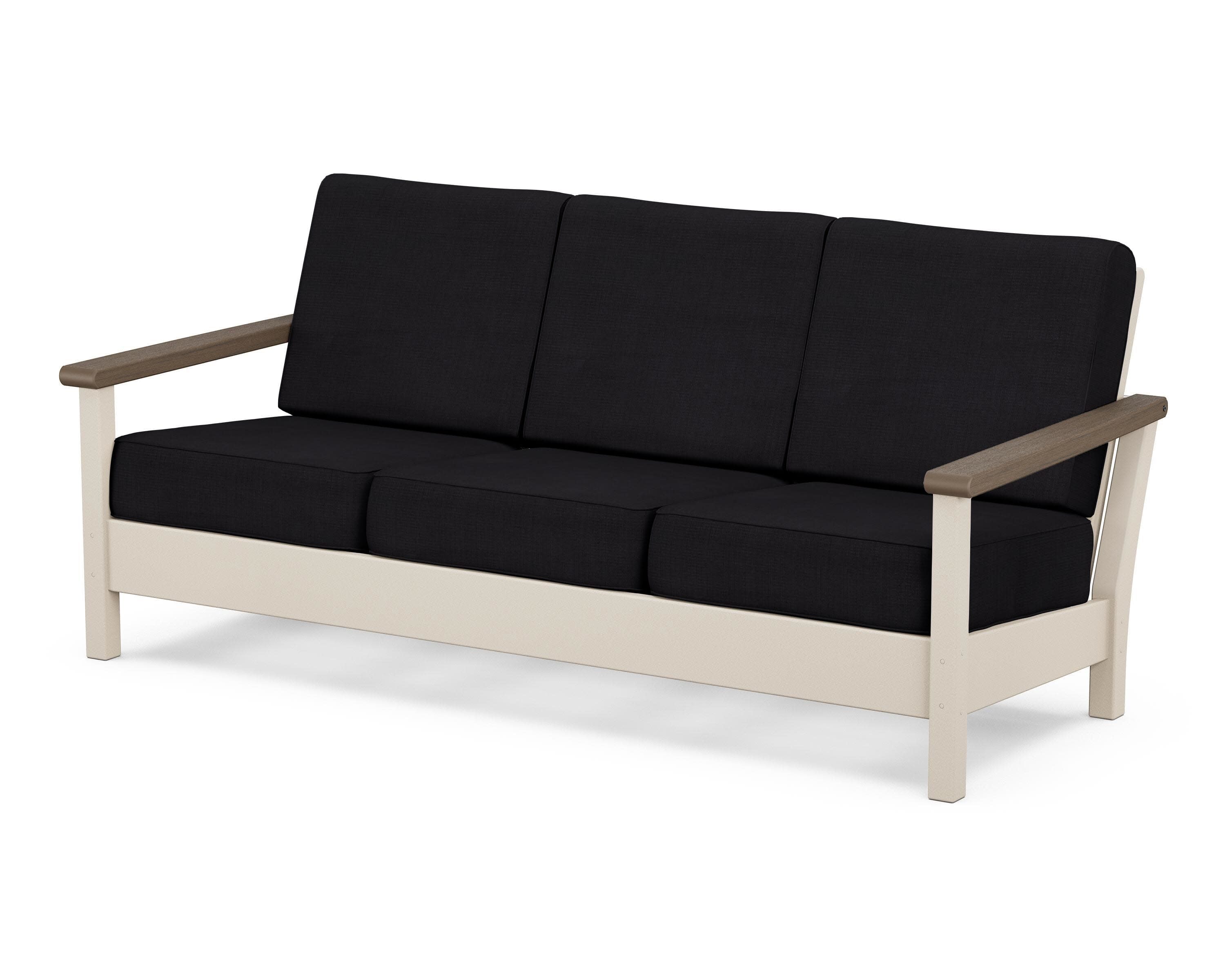Harbour Deep Seating Sofa in Sand / Kona / Midnight Linen