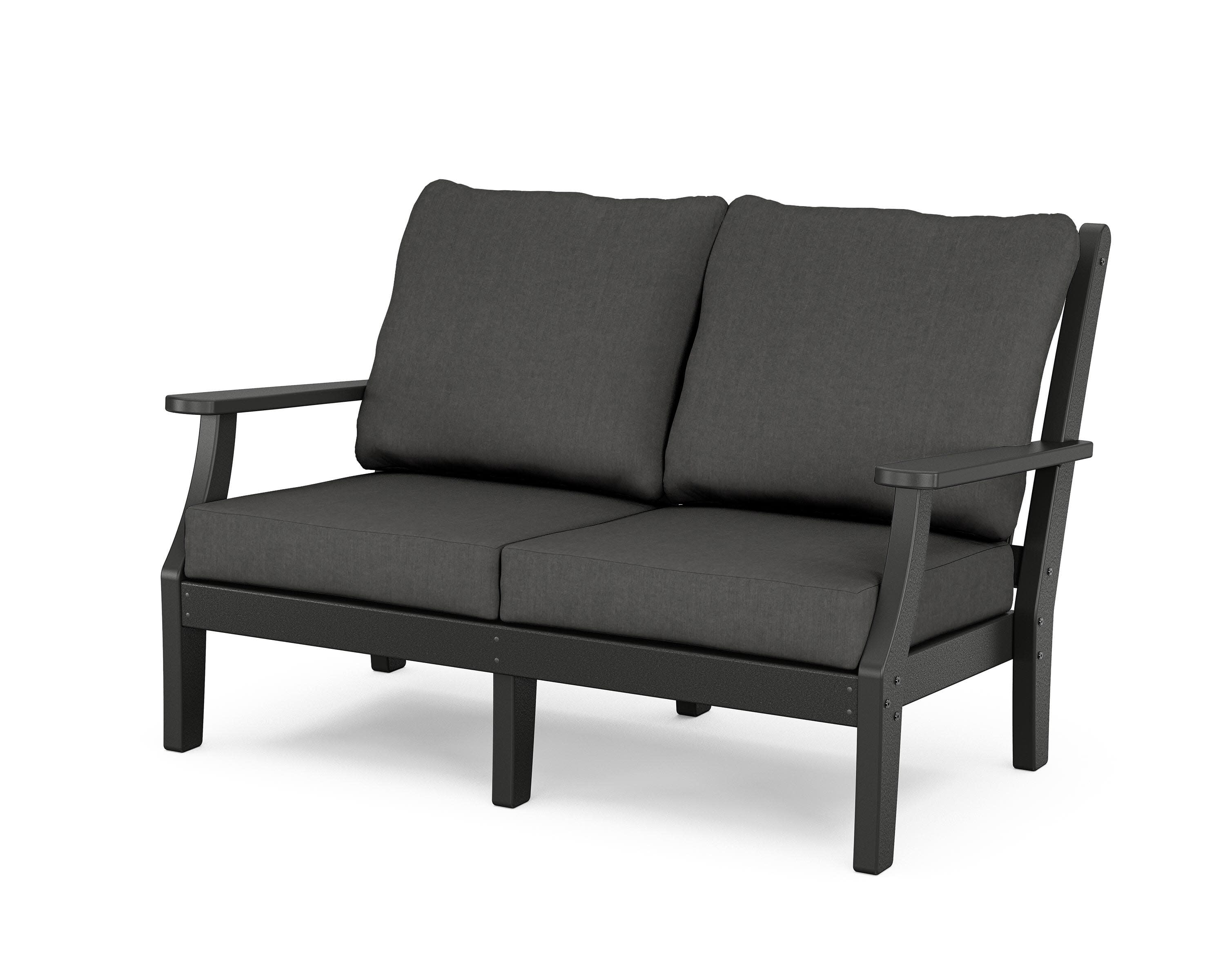 Wovendale Deep Seating Loveseat in Black / Spectrum Carbon