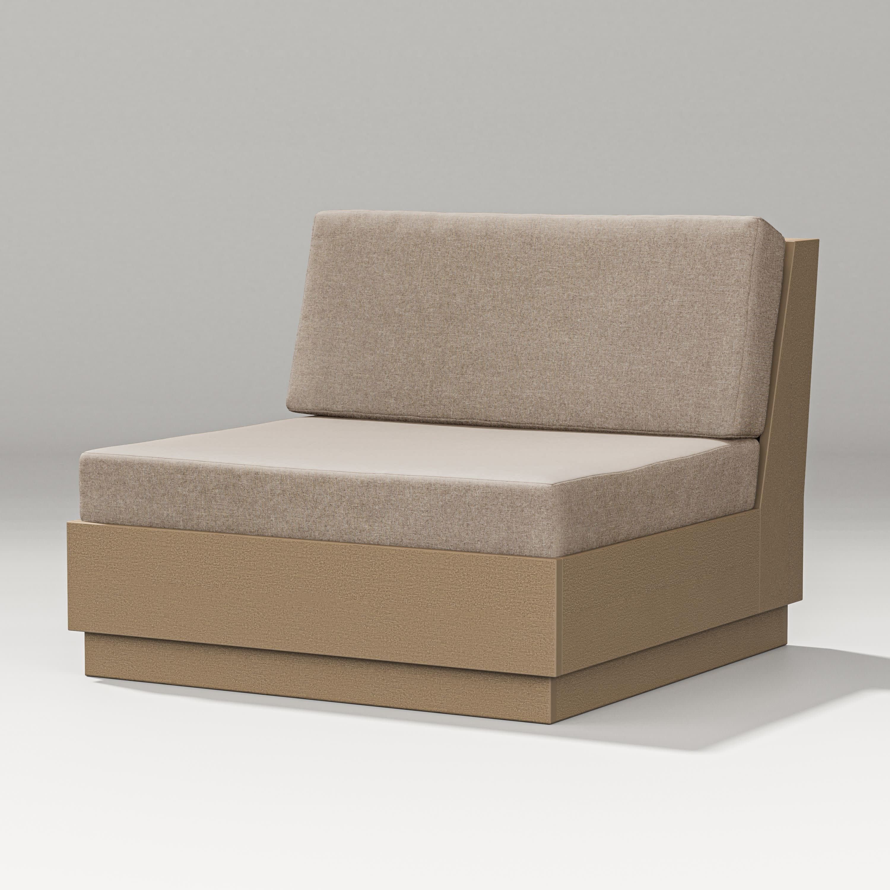 Elevate Modular Armless Chair in Vintage Sahara / Spiced Burlap