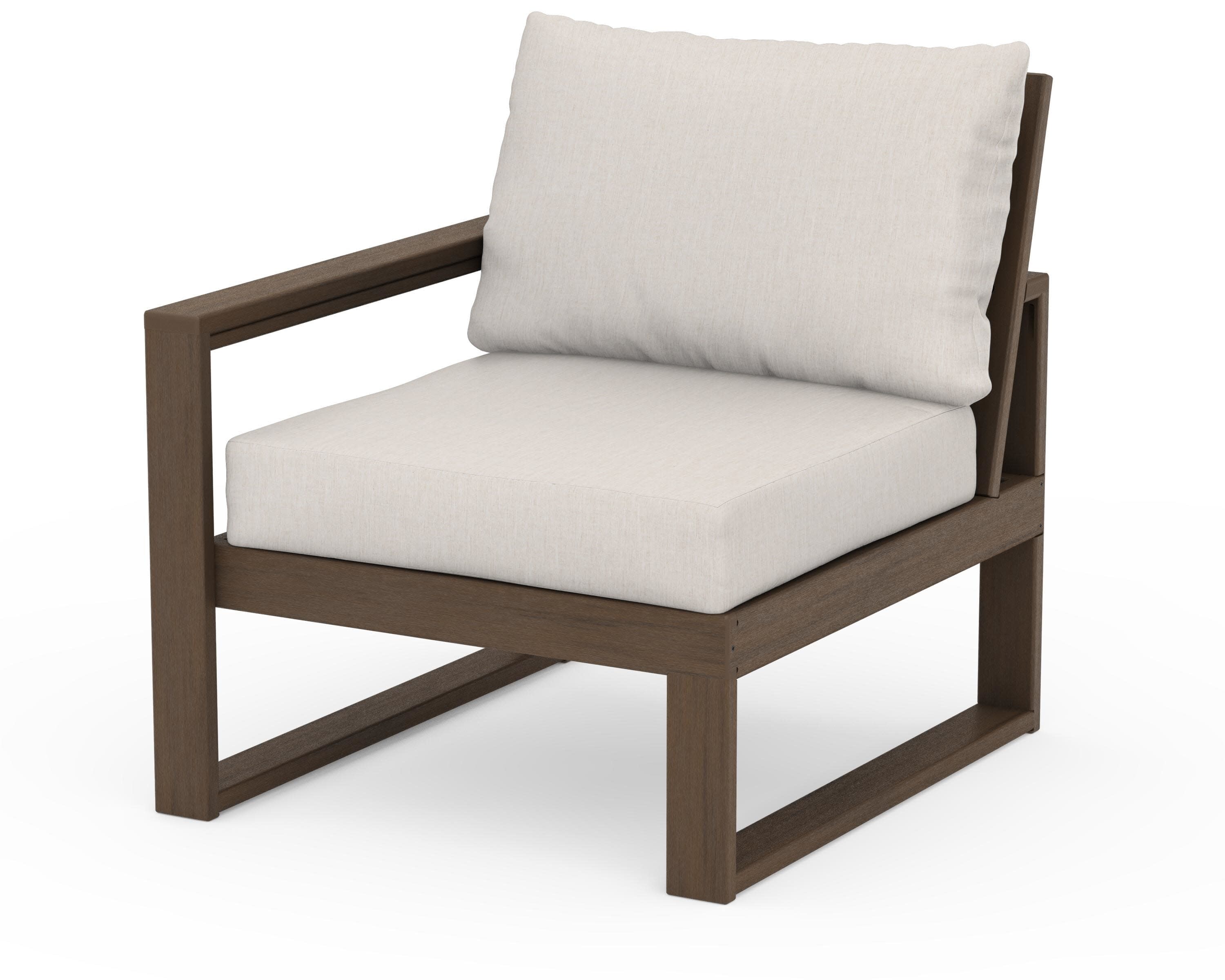 EDGE Modular Left Arm Chair in Kona / Cast Ash
