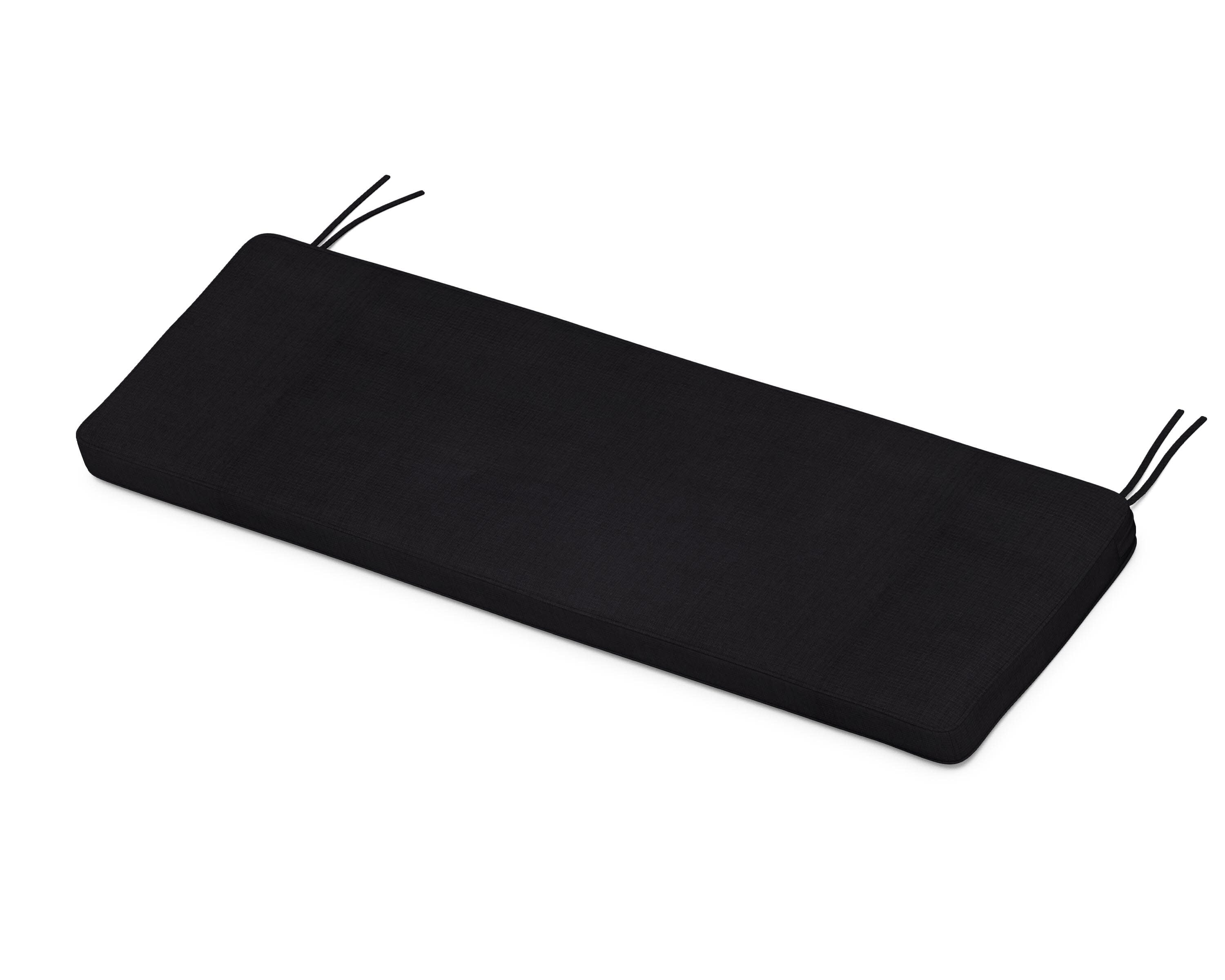 Chinoiserie Bench Seat Cushion in Midnight Linen