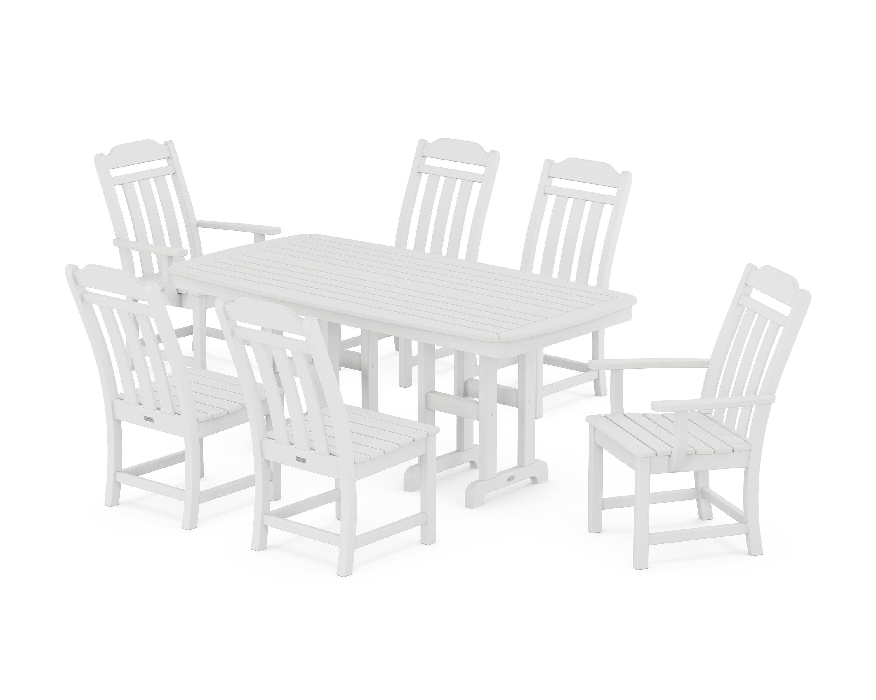 Cottage 7-Piece Dining Set in White