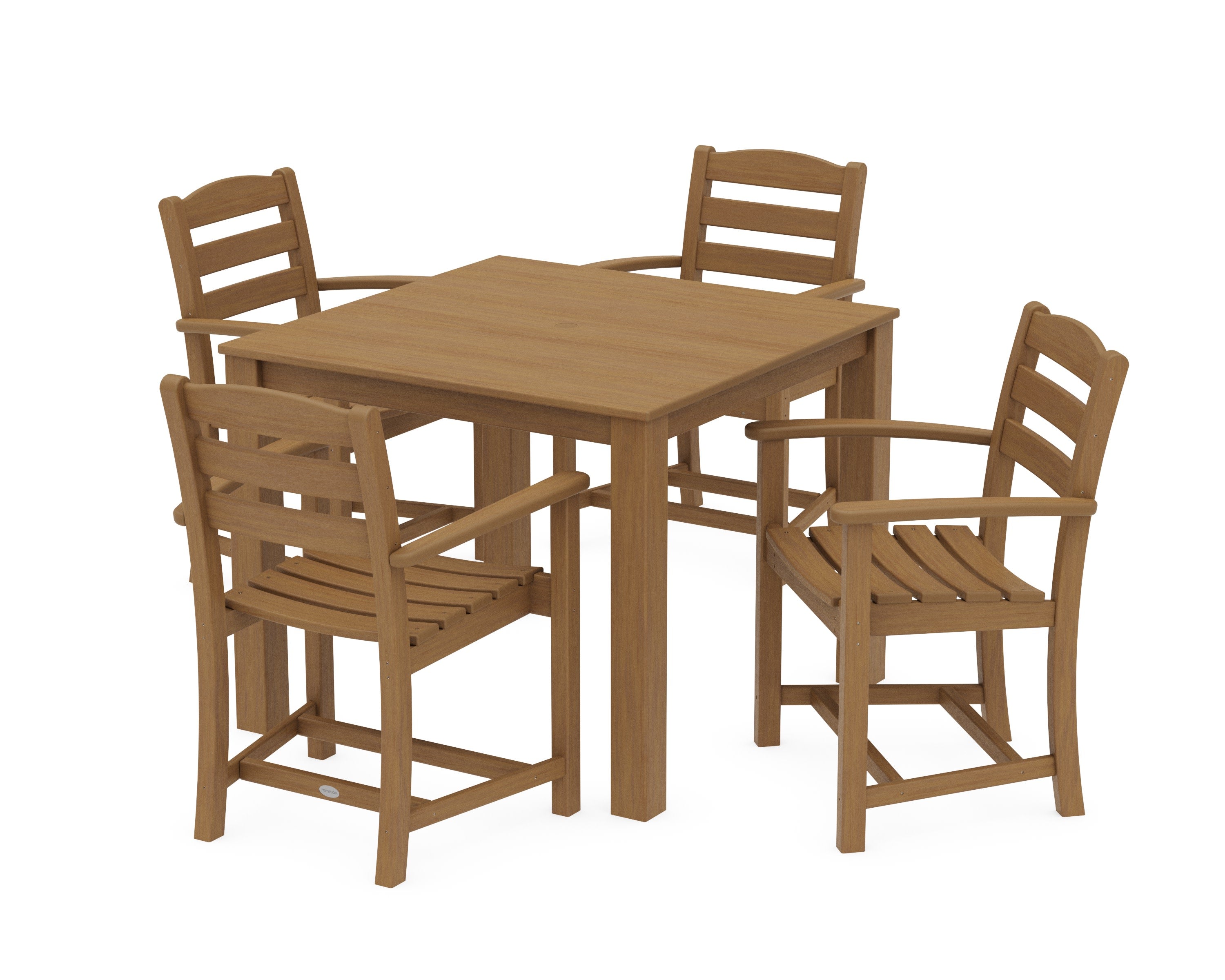 La Casa Cafe' 5-Piece Parsons Dining Set in Natural