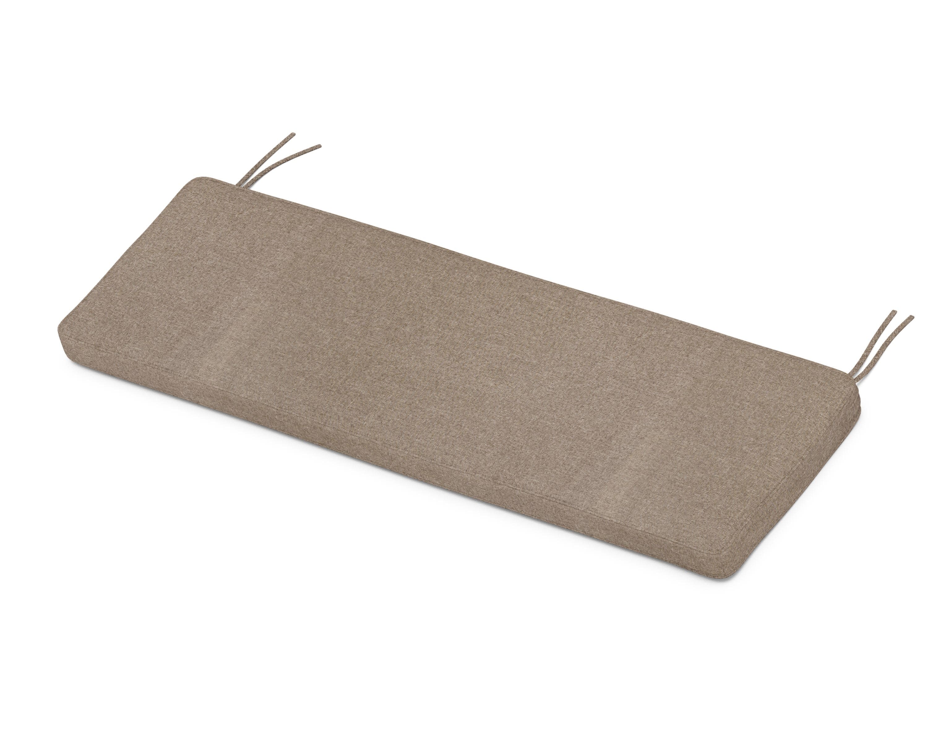 Chinoiserie Bench Seat Cushion in Spiced Burlap