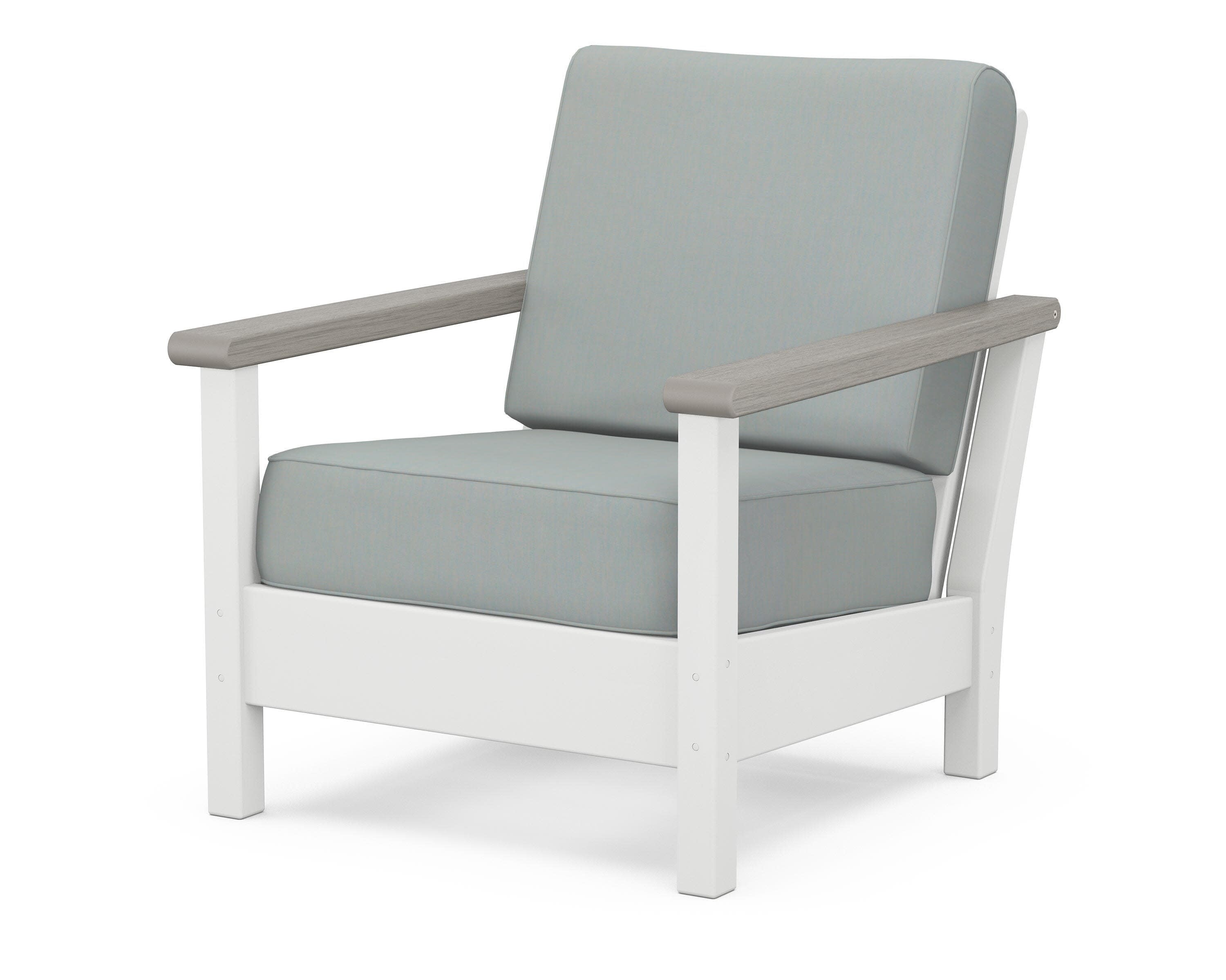 Harbour Deep Seating Chair in White / Driftwood / Spa