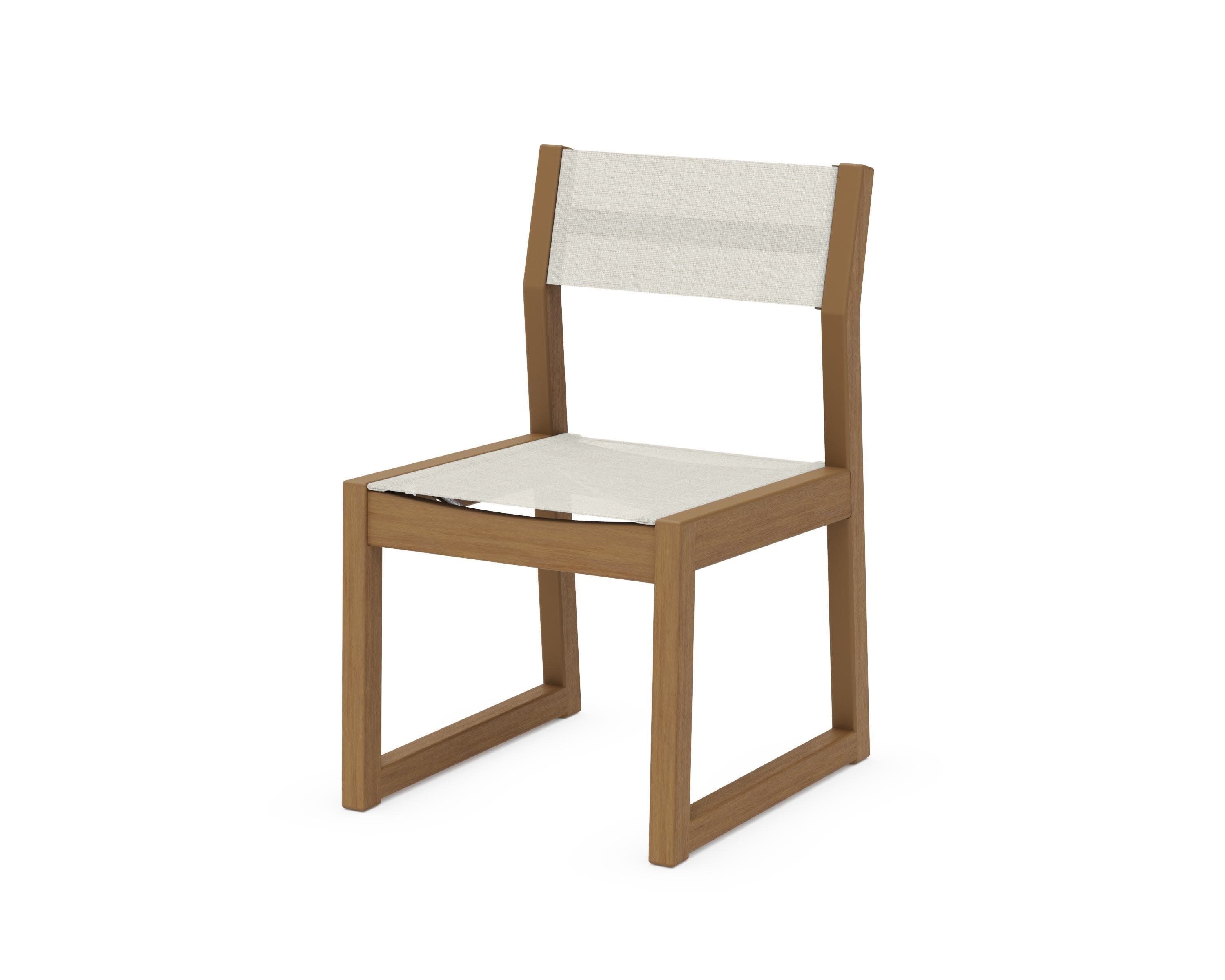 EDGE Sling Dining Side Chair in Natural / Parchment Sling