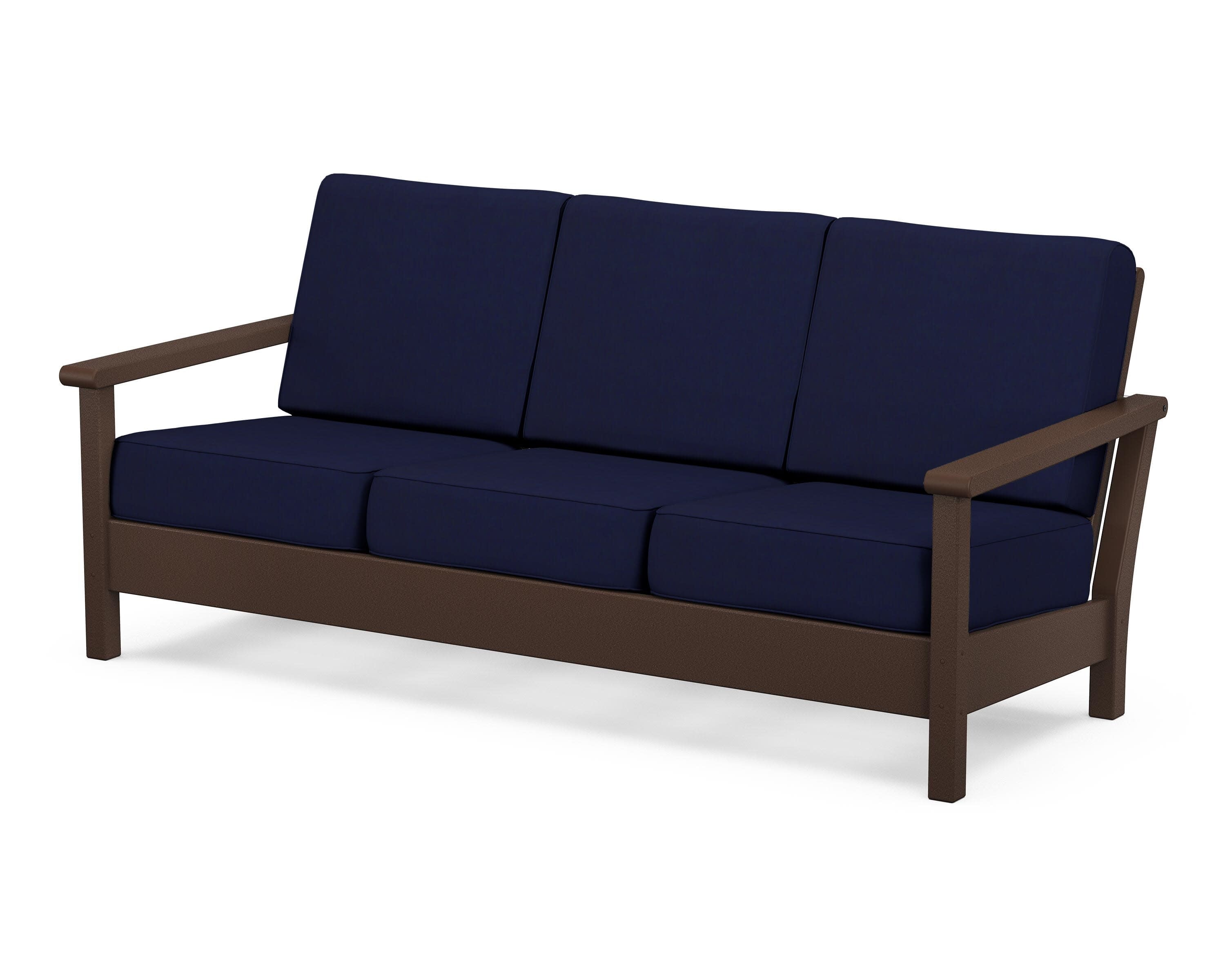 Harbour Deep Seating Sofa in Mahogany / Navy