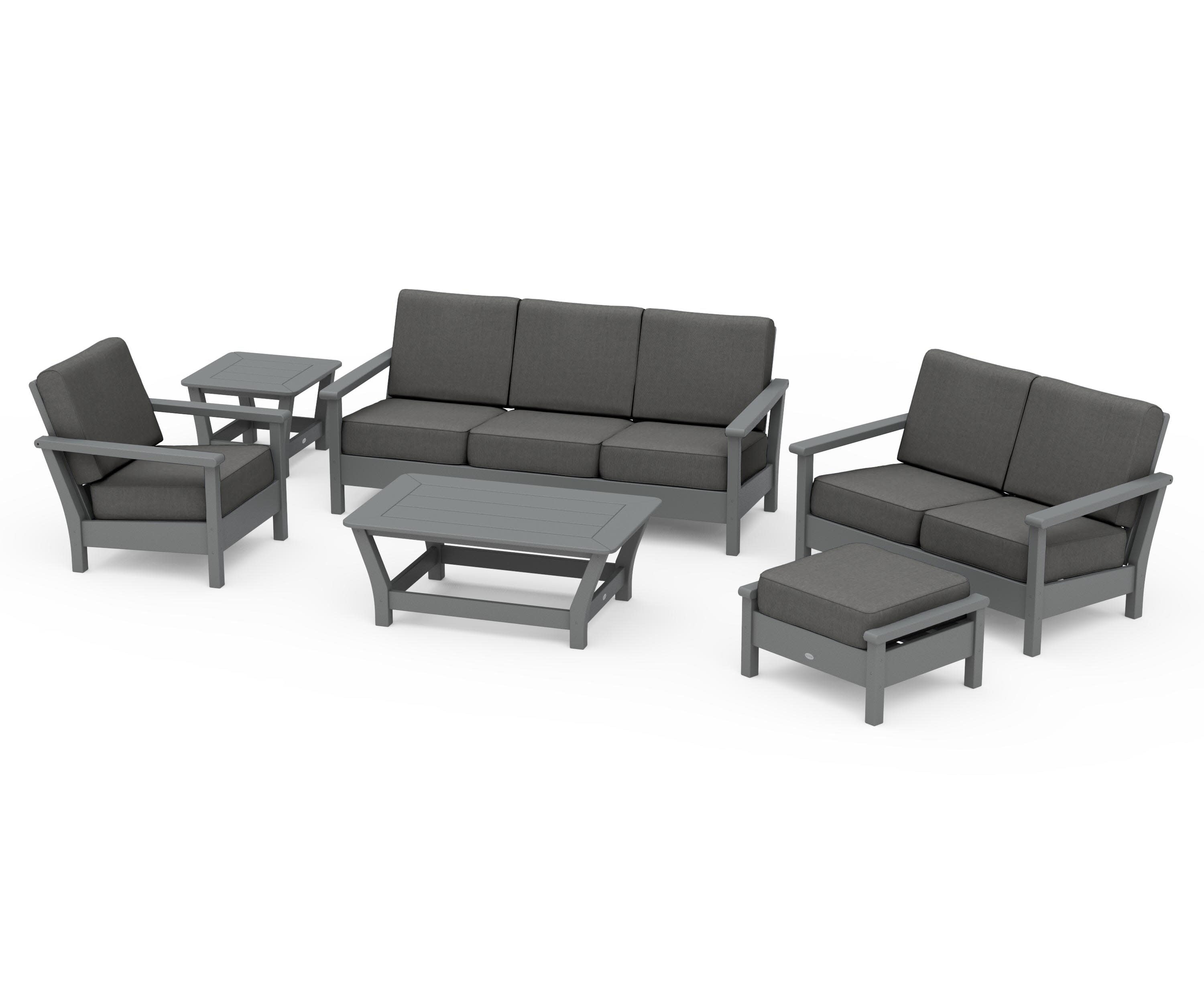 Harbour 6-Piece Outdoor Living Set in Slate Grey / Spectrum Carbon