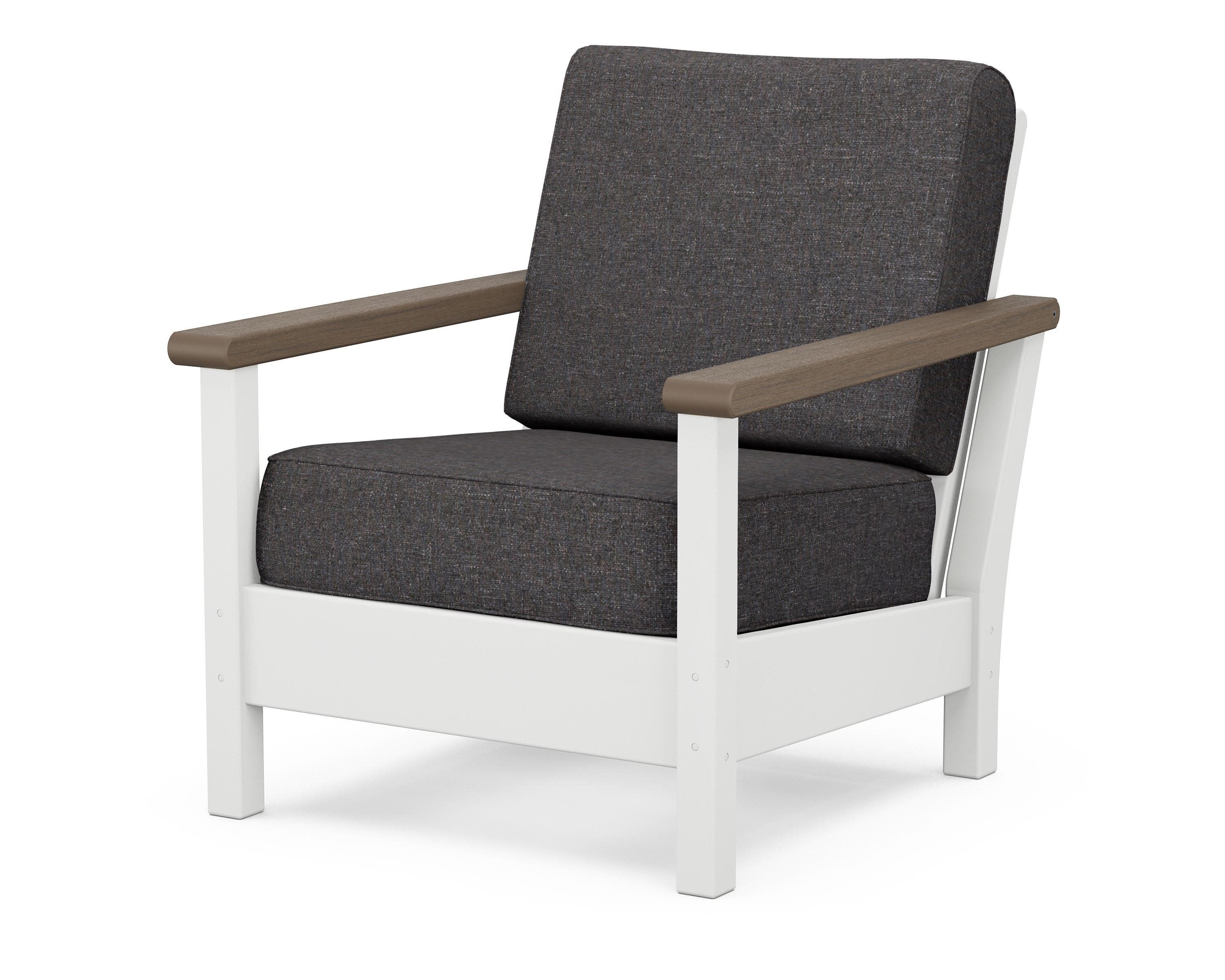 Harbour Deep Seating Chair in White / Kona / Ash Charcoal