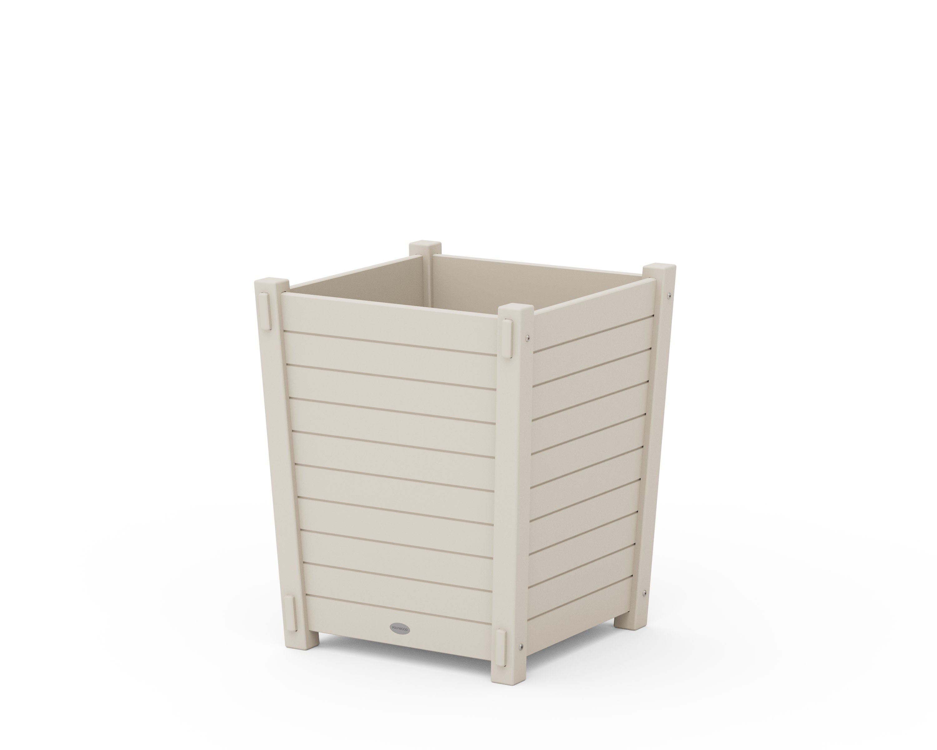 Nautical Large Tapered Square Short Planter Box in Sand