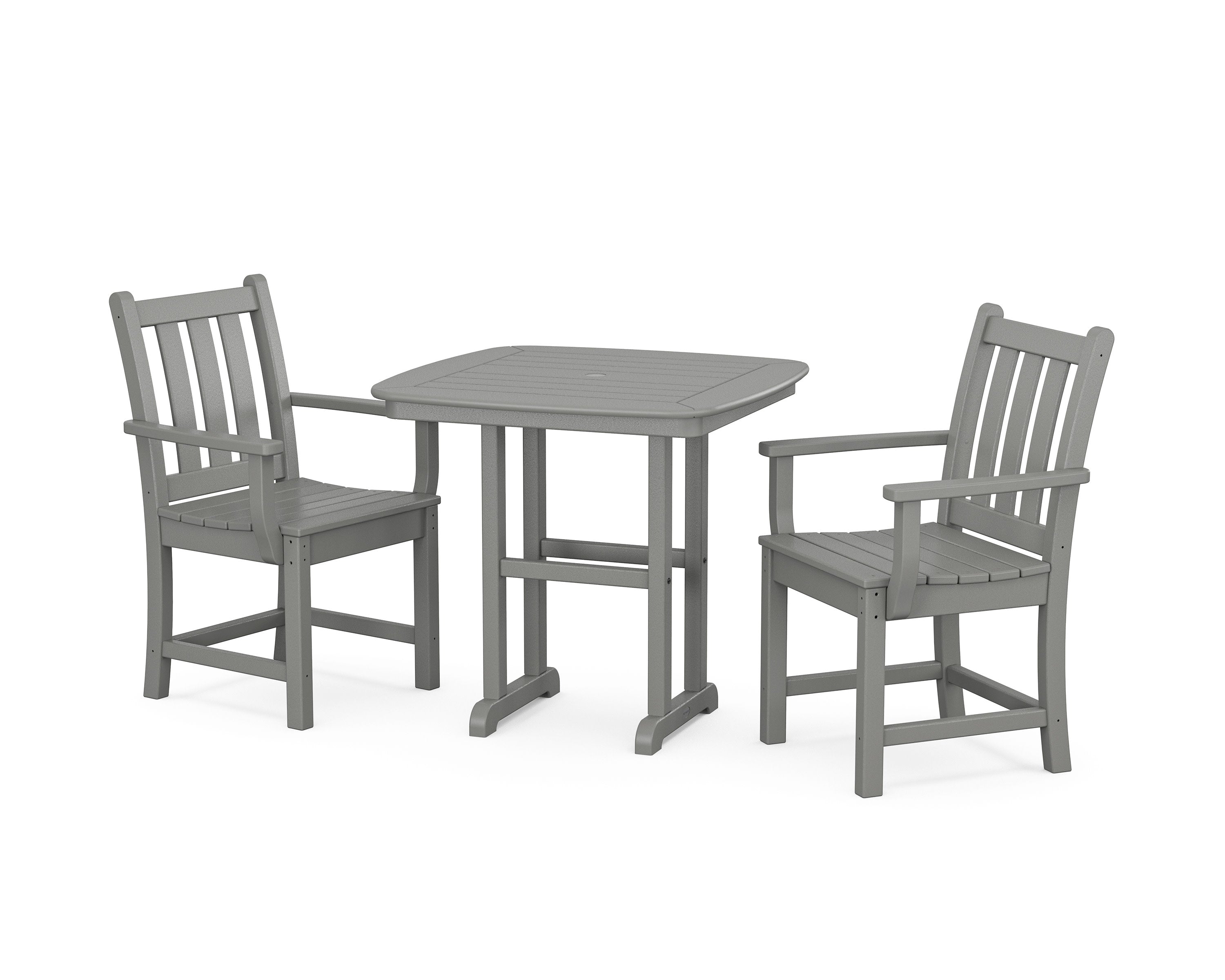 Traditional Garden 3-Piece Dining Set in Slate Grey