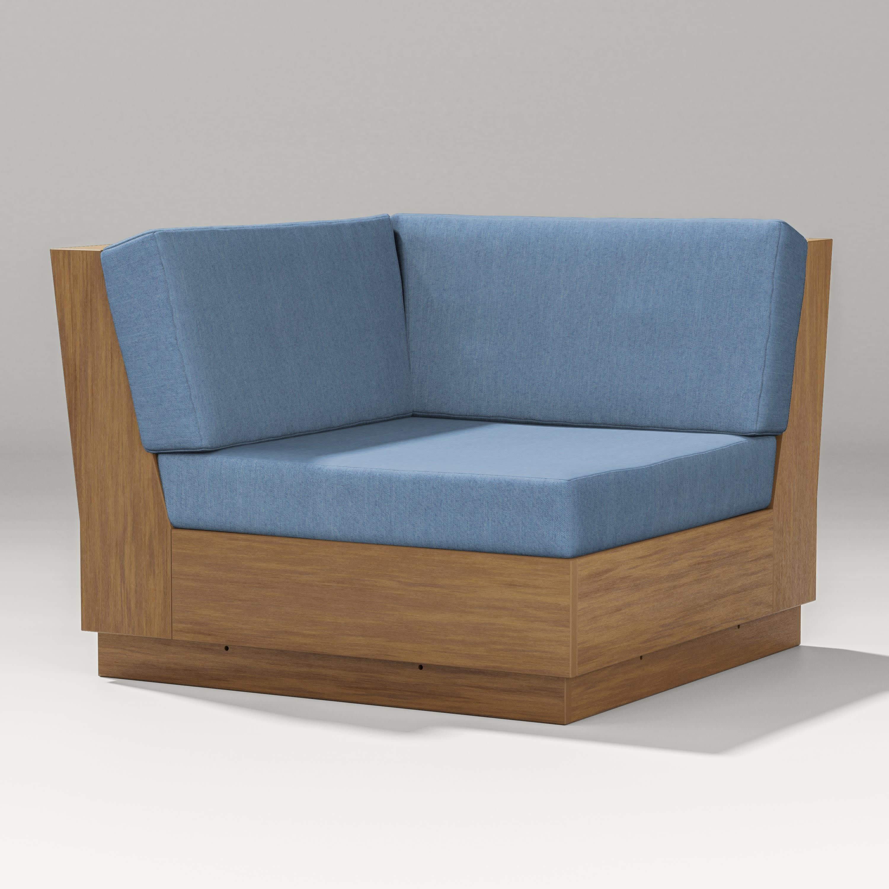 Elevate Modular Corner Chair in Natural / Sky Blue