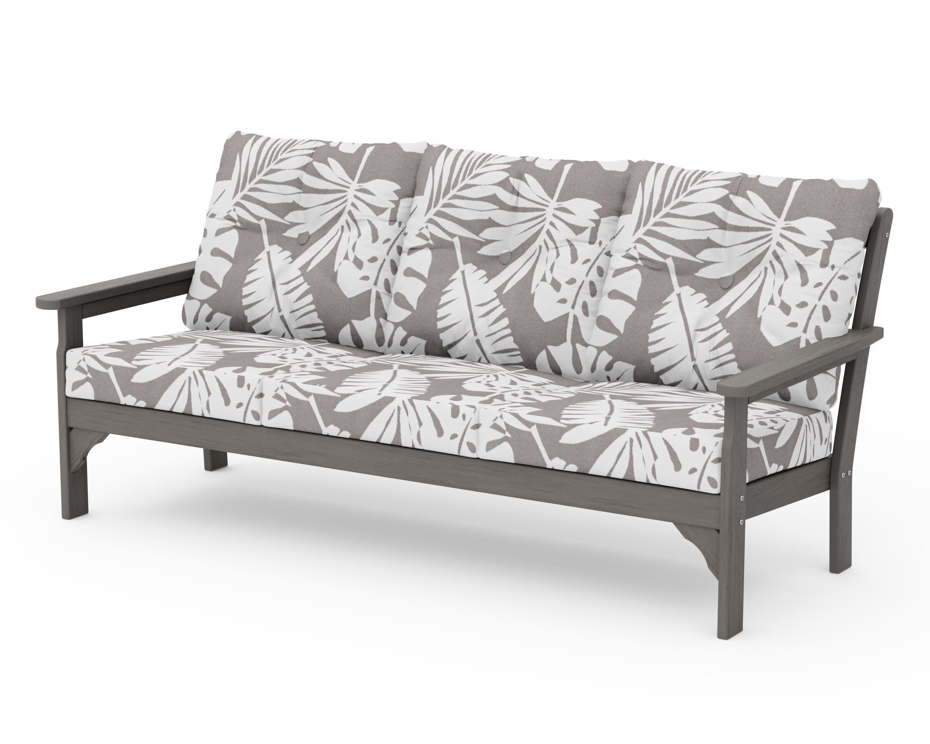 Vineyard Deep Seating Sofa in Driftwood / Leaf Grey Mist