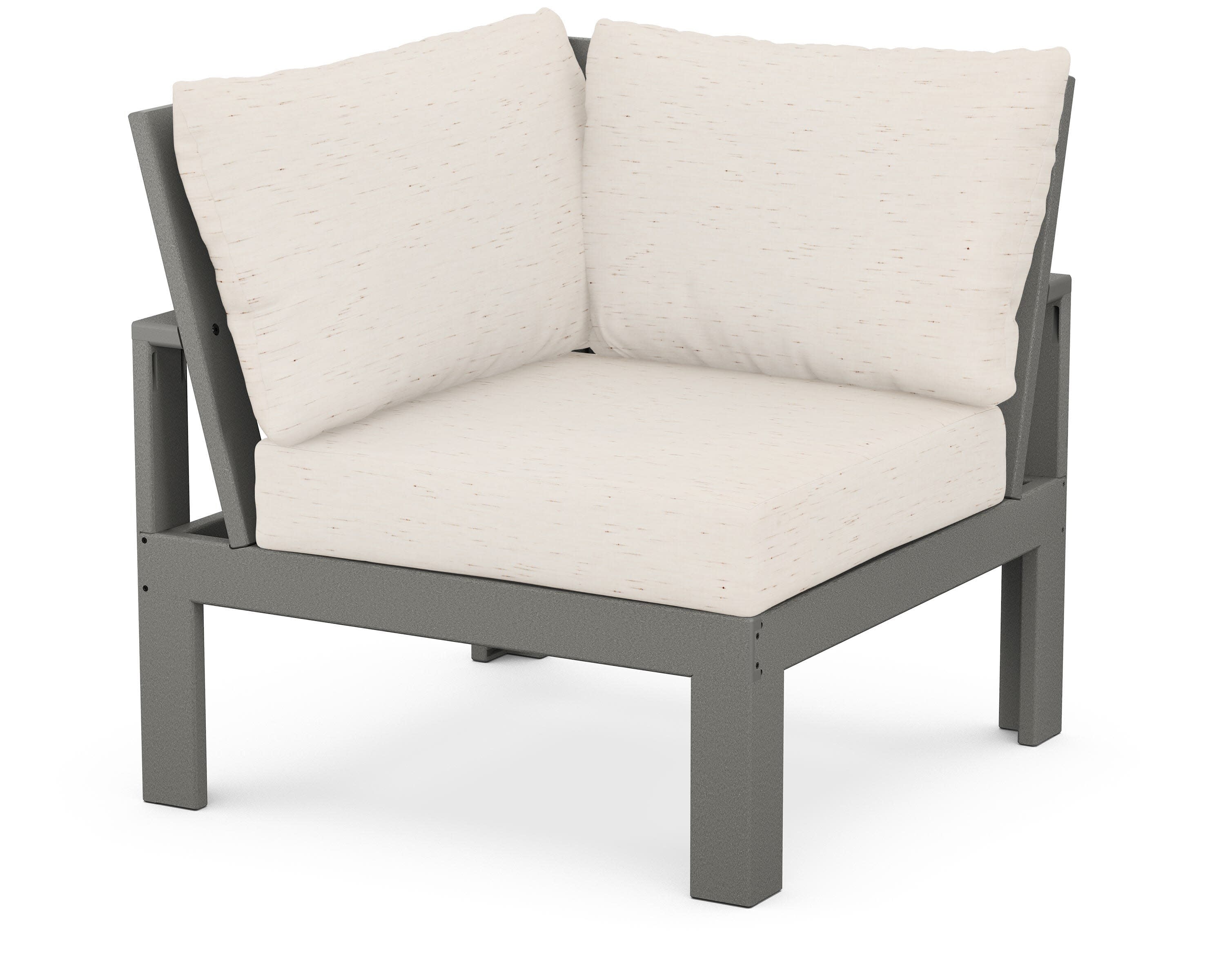 Modular Corner Chair in Slate Grey / Frequency Parchment