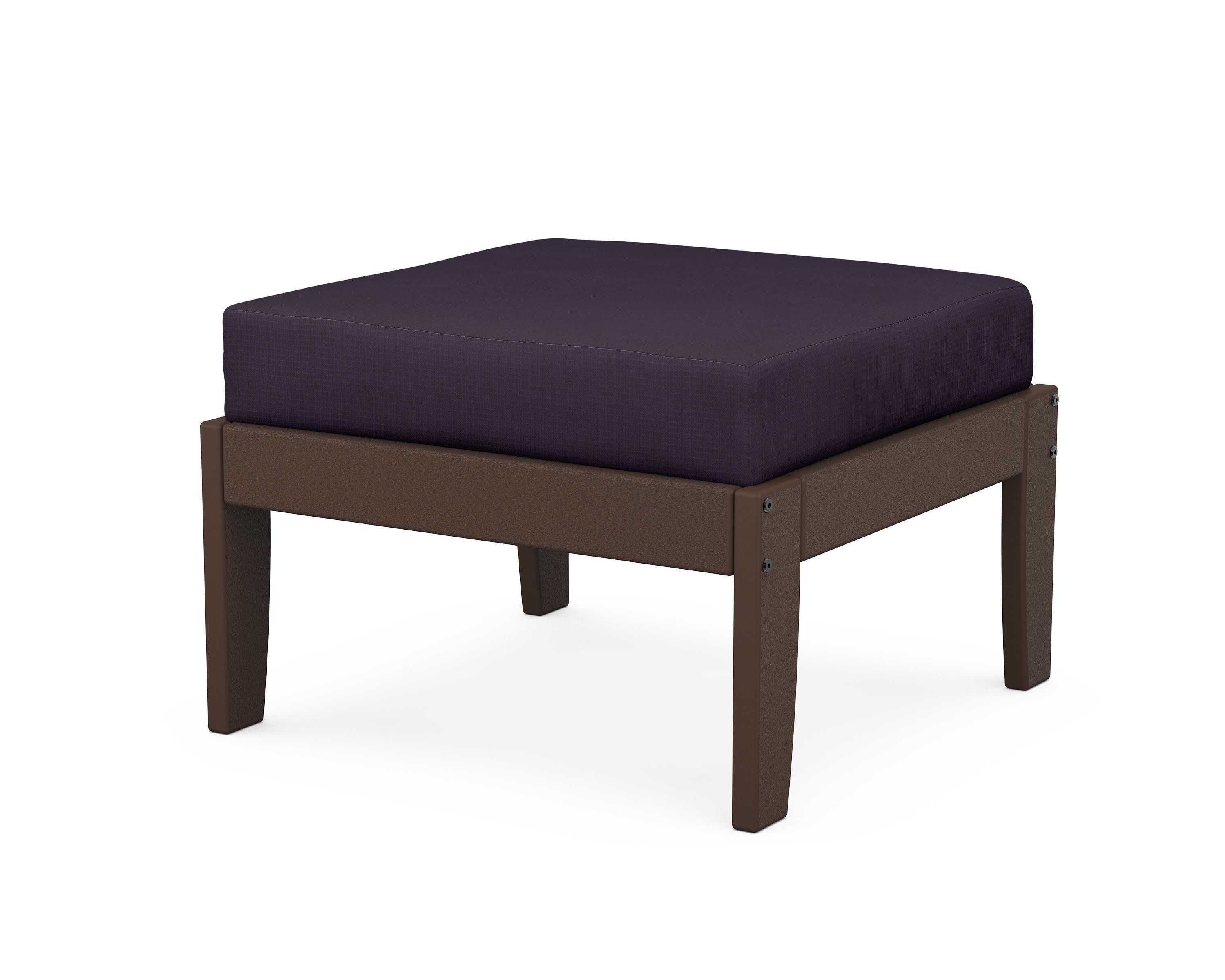 Modular Ottoman - Classic in Mahogany / Navy Linen
