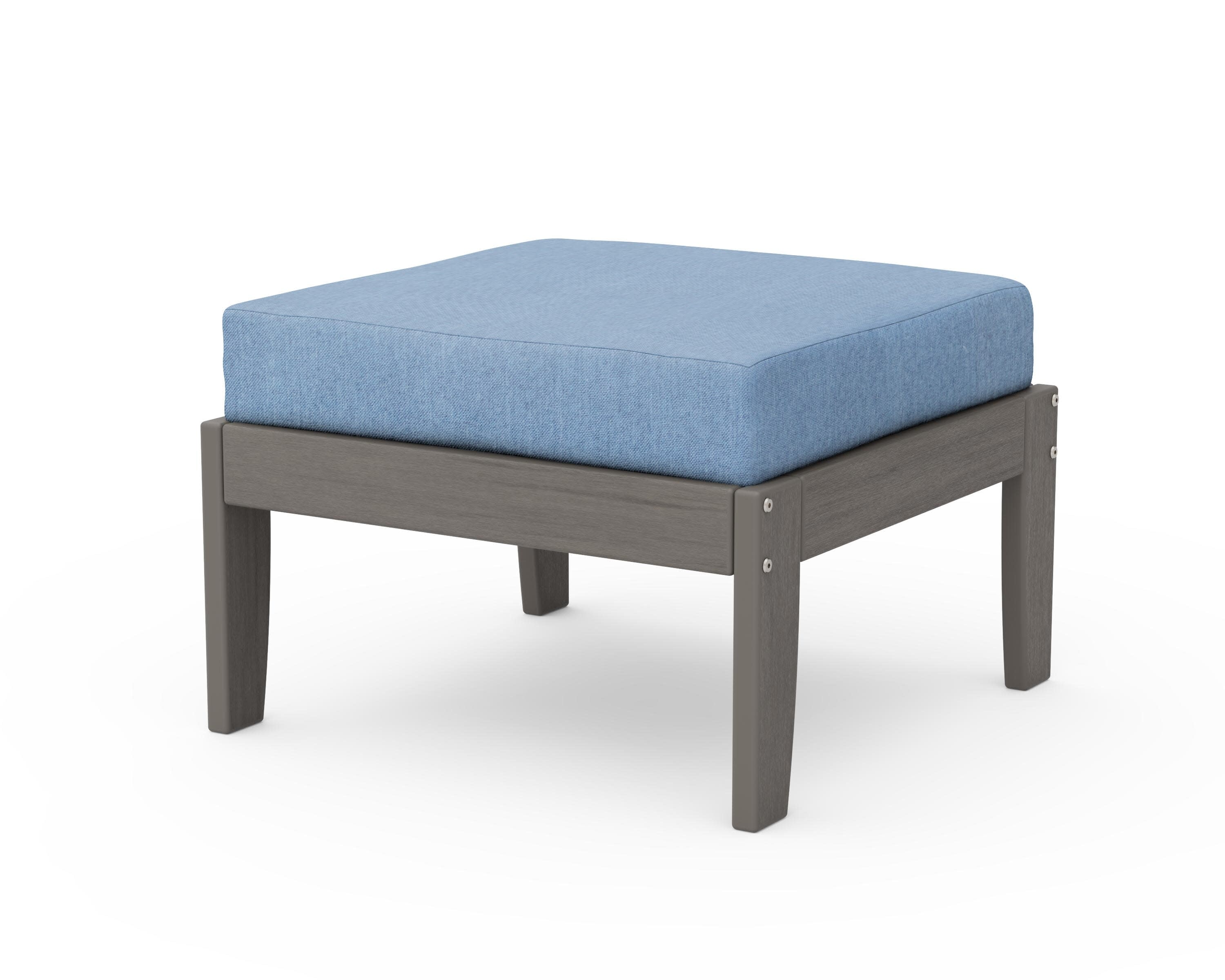 Modular Ottoman - Classic in Driftwood / Sky Blue