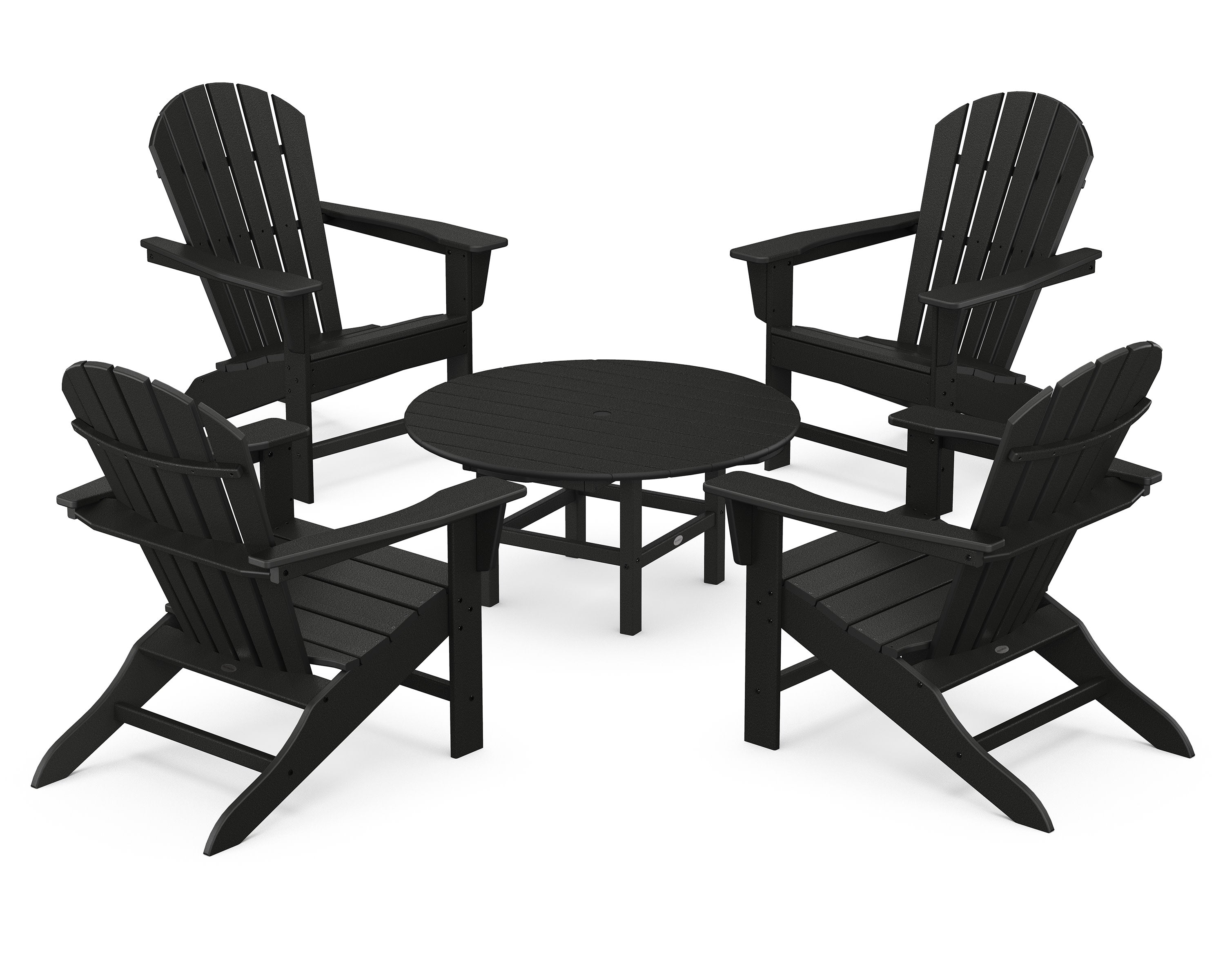 South Beach 5-Piece Conversation Group in Black