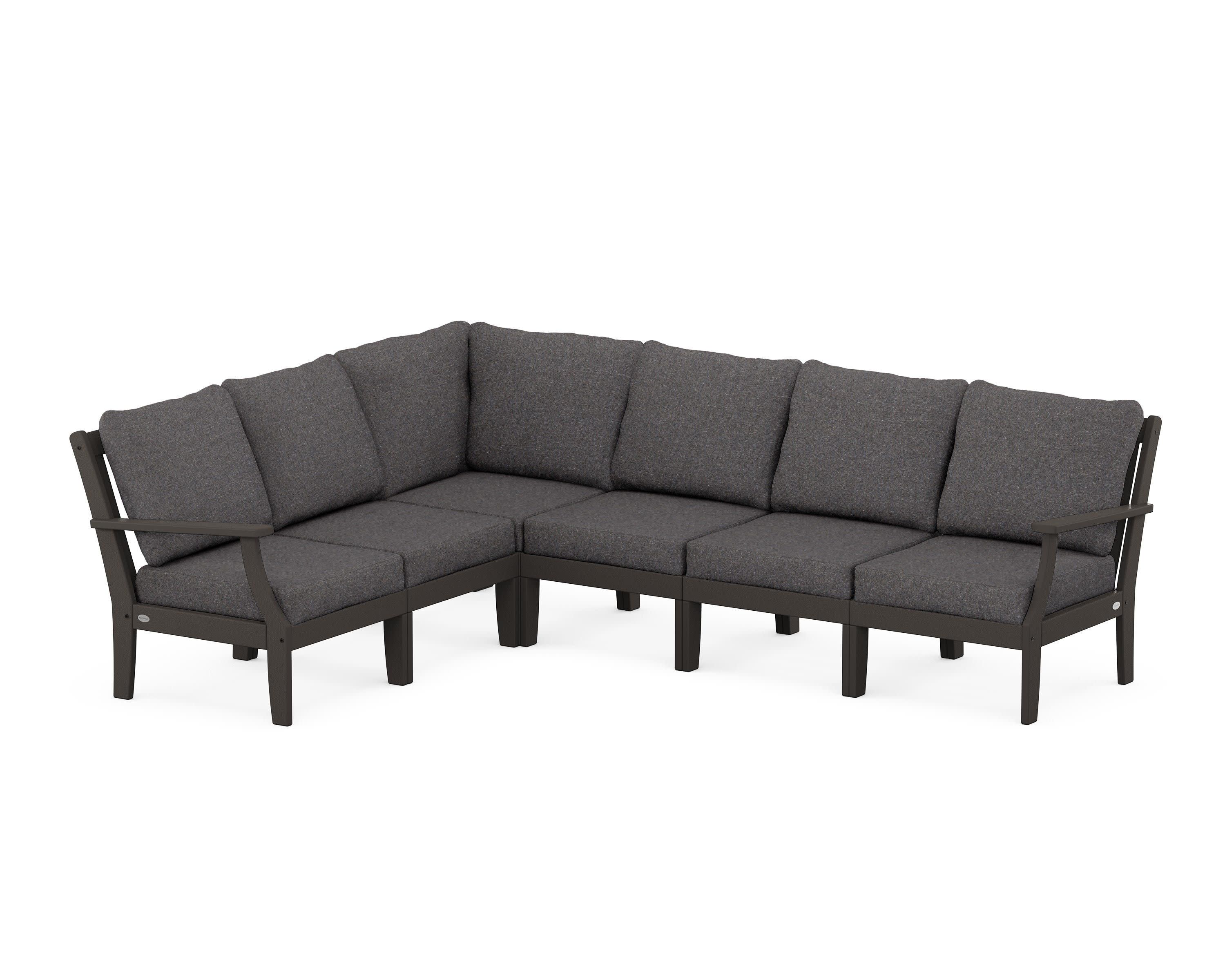Braxton Modular 6-Piece Deep Seating Set in Vintage Coffee / Ash Charcoal