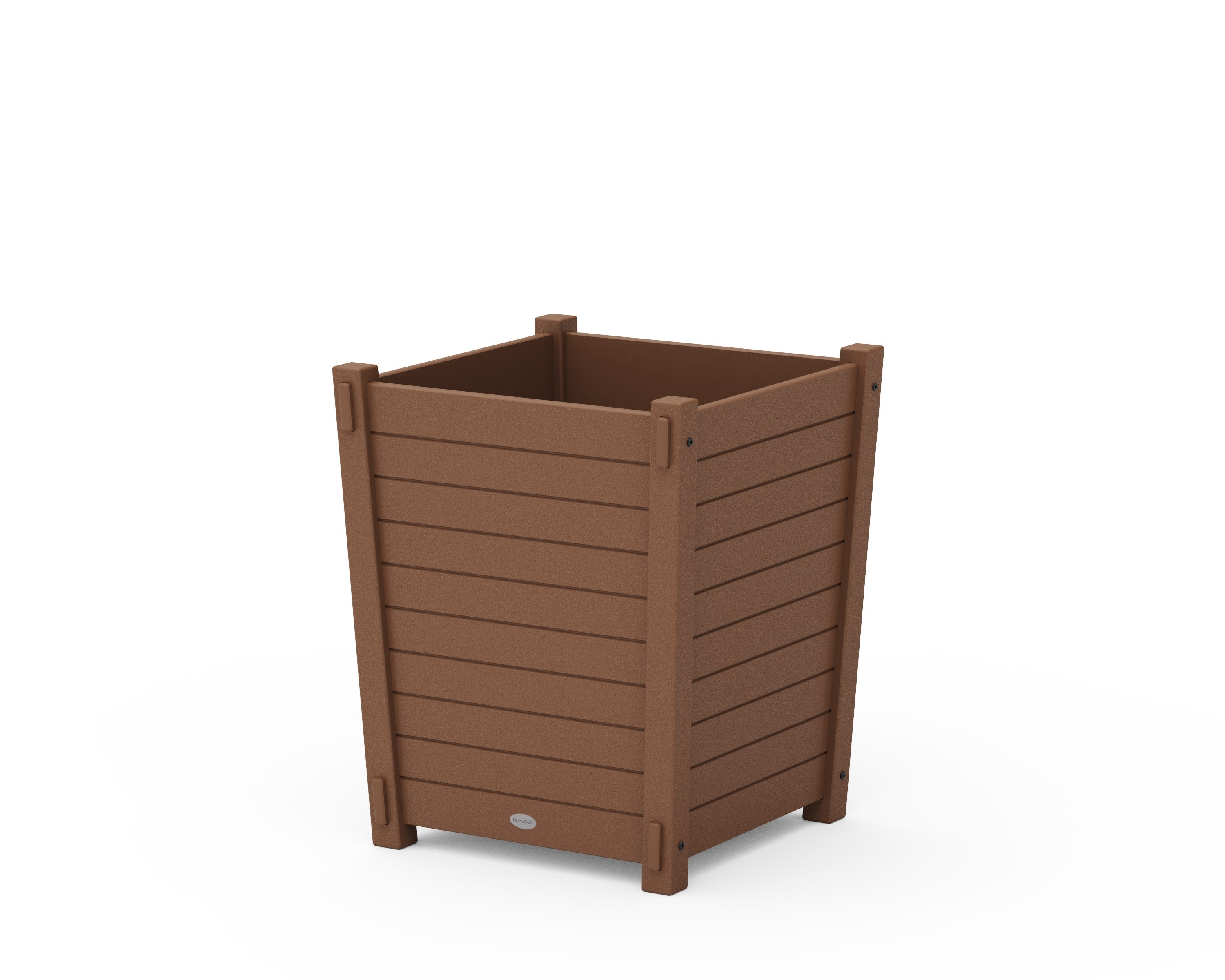 Nautical Large Tapered Square Short Planter Box in Teak