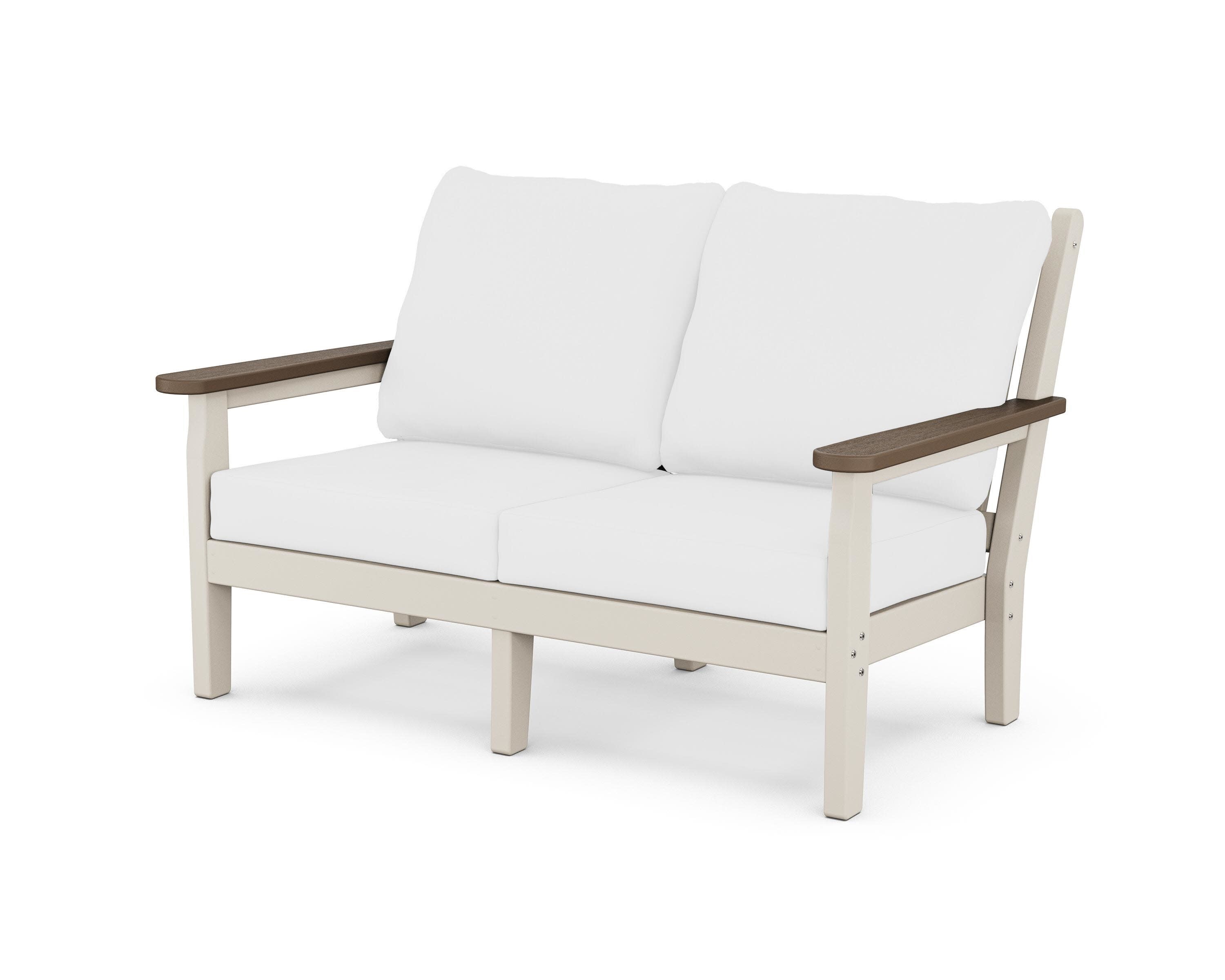 Chippendale Deep Seating Loveseat in Sand / Kona / Natural