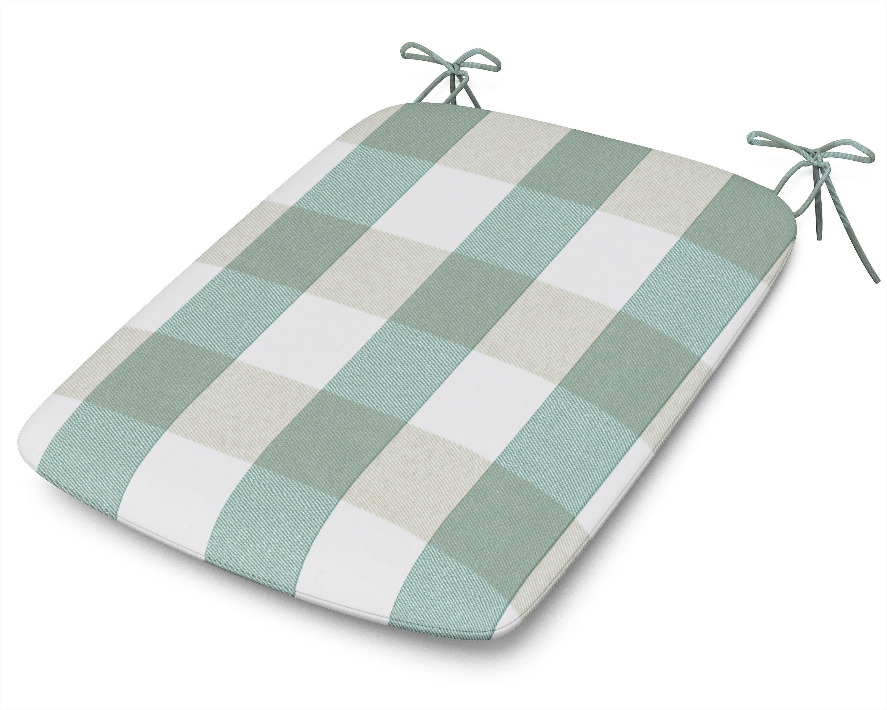 1120 Urban Seat Pad in Buffalo Plaid Glacier Spa