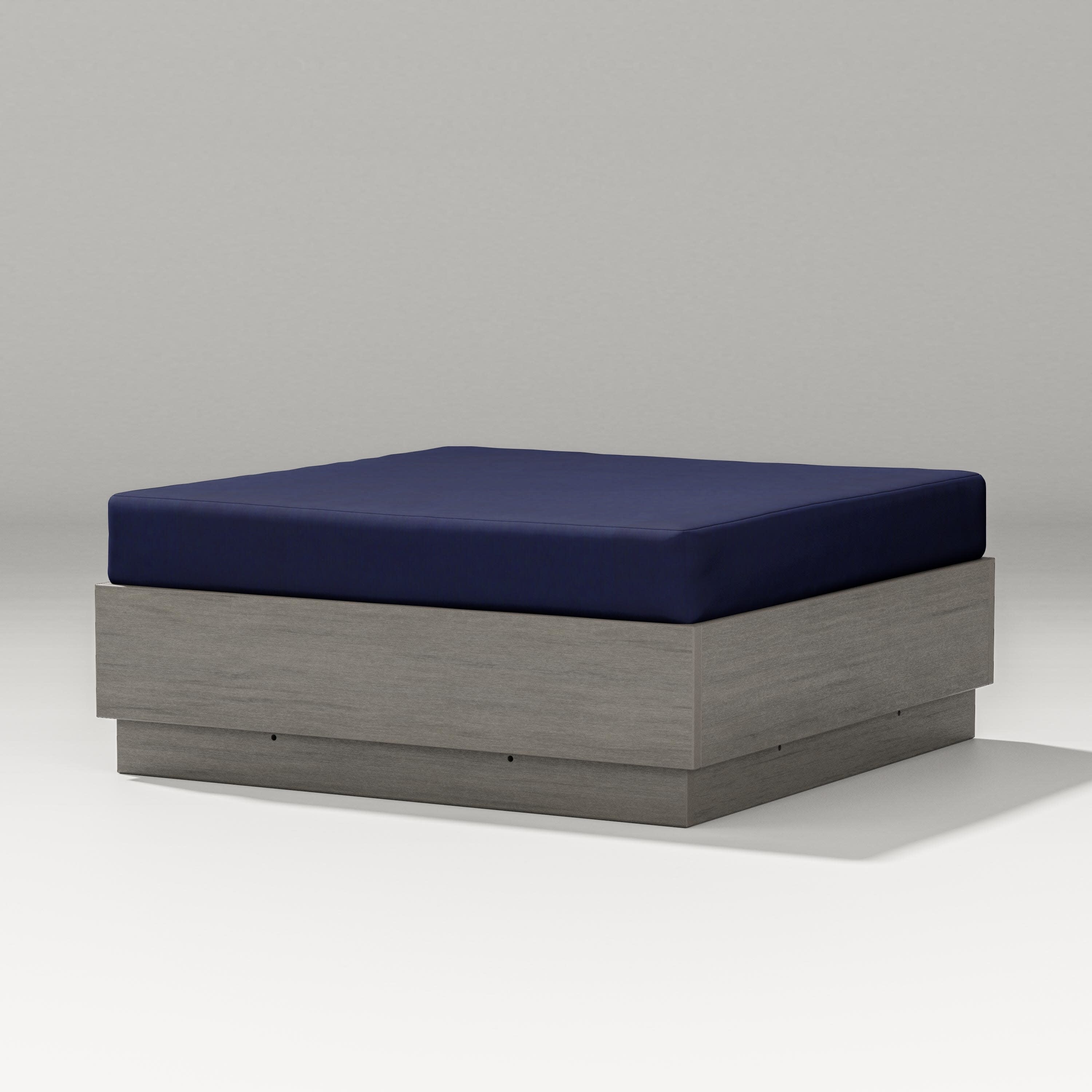 Elevate Lounge Ottoman in Driftwood / Navy