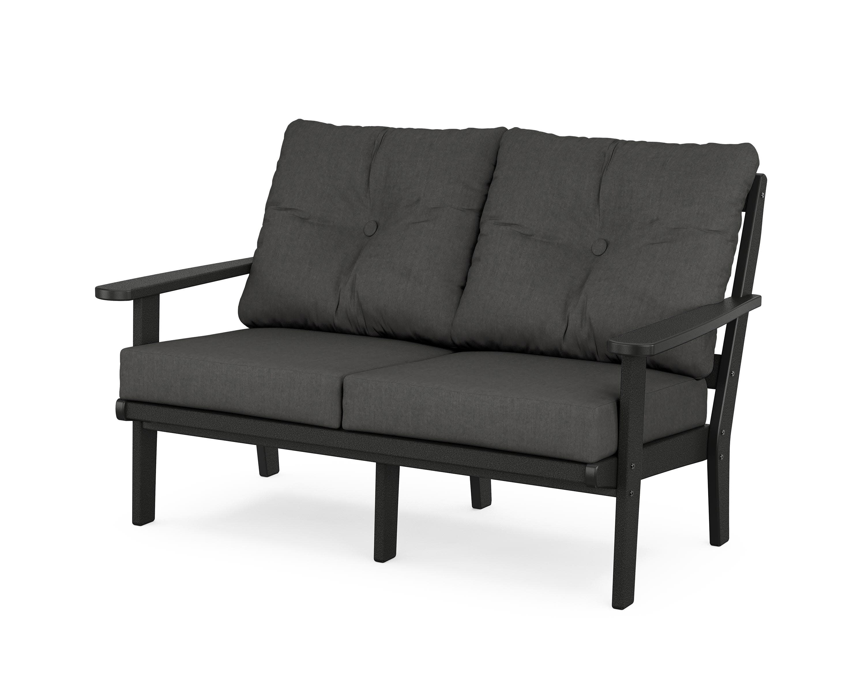 Mission Deep SeatingLoveseat in Black / Spectrum Carbon