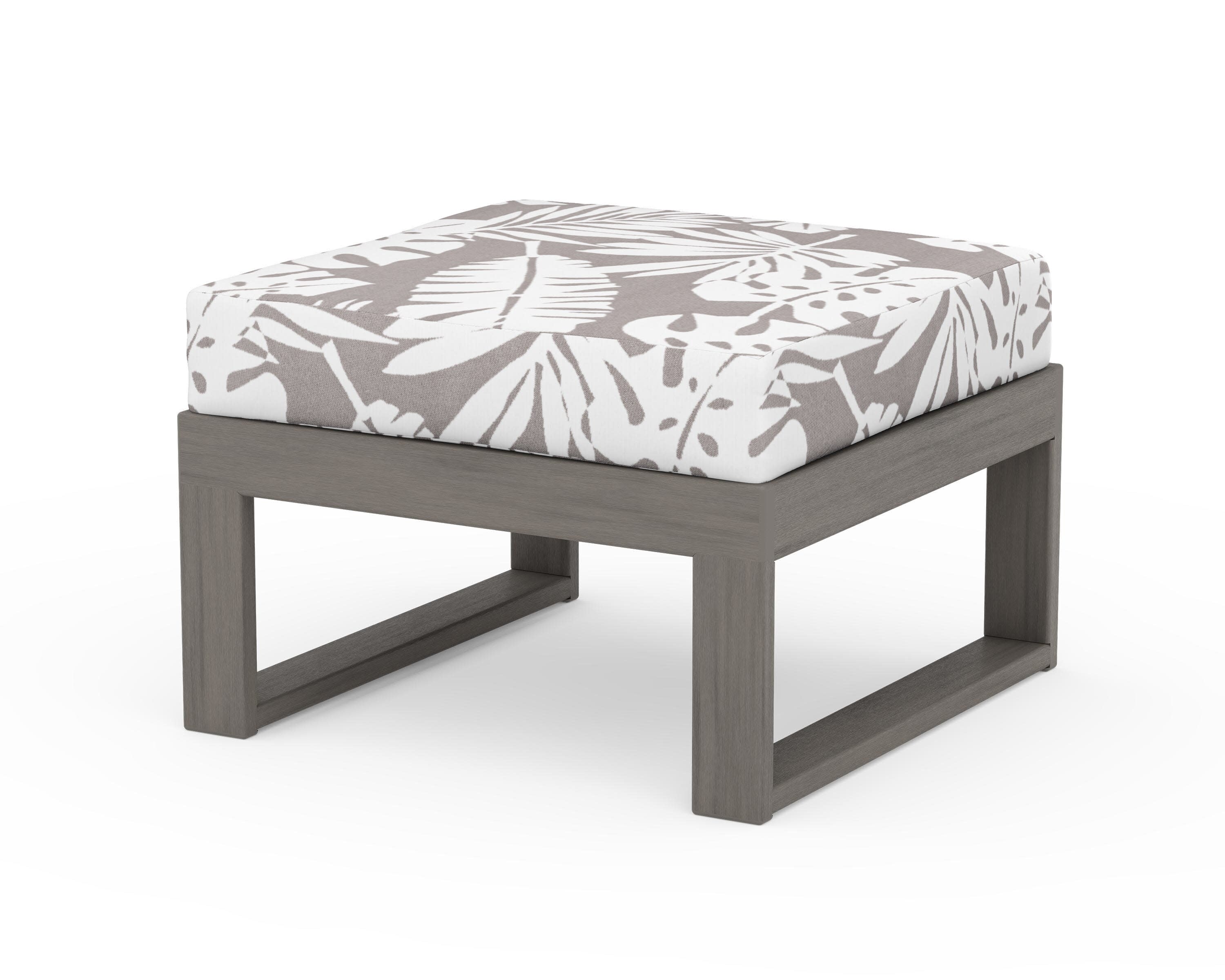 Modular Ottoman - Modern in Driftwood / Leaf Grey Mist