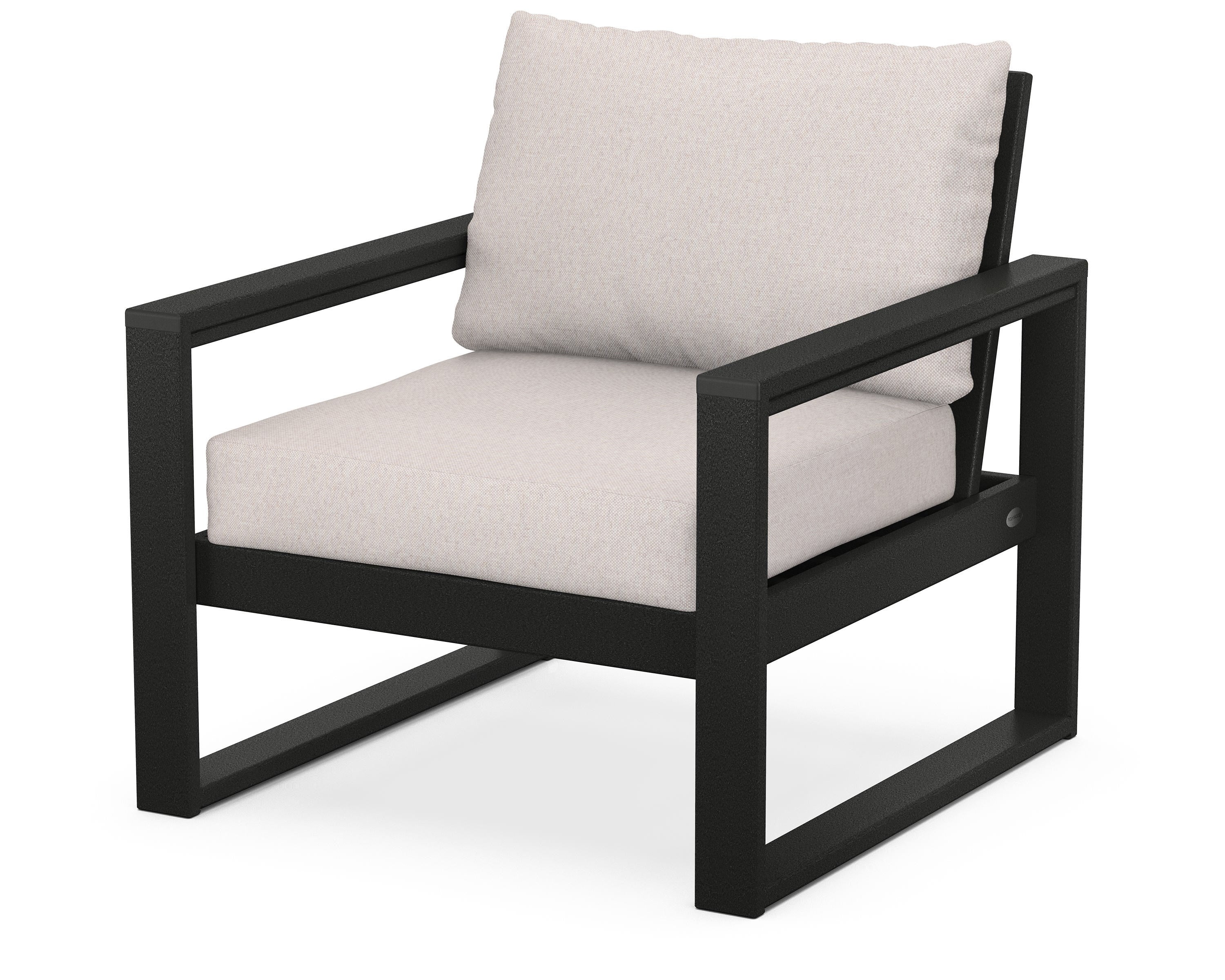 EDGE Club Chair in Black / Dune Burlap