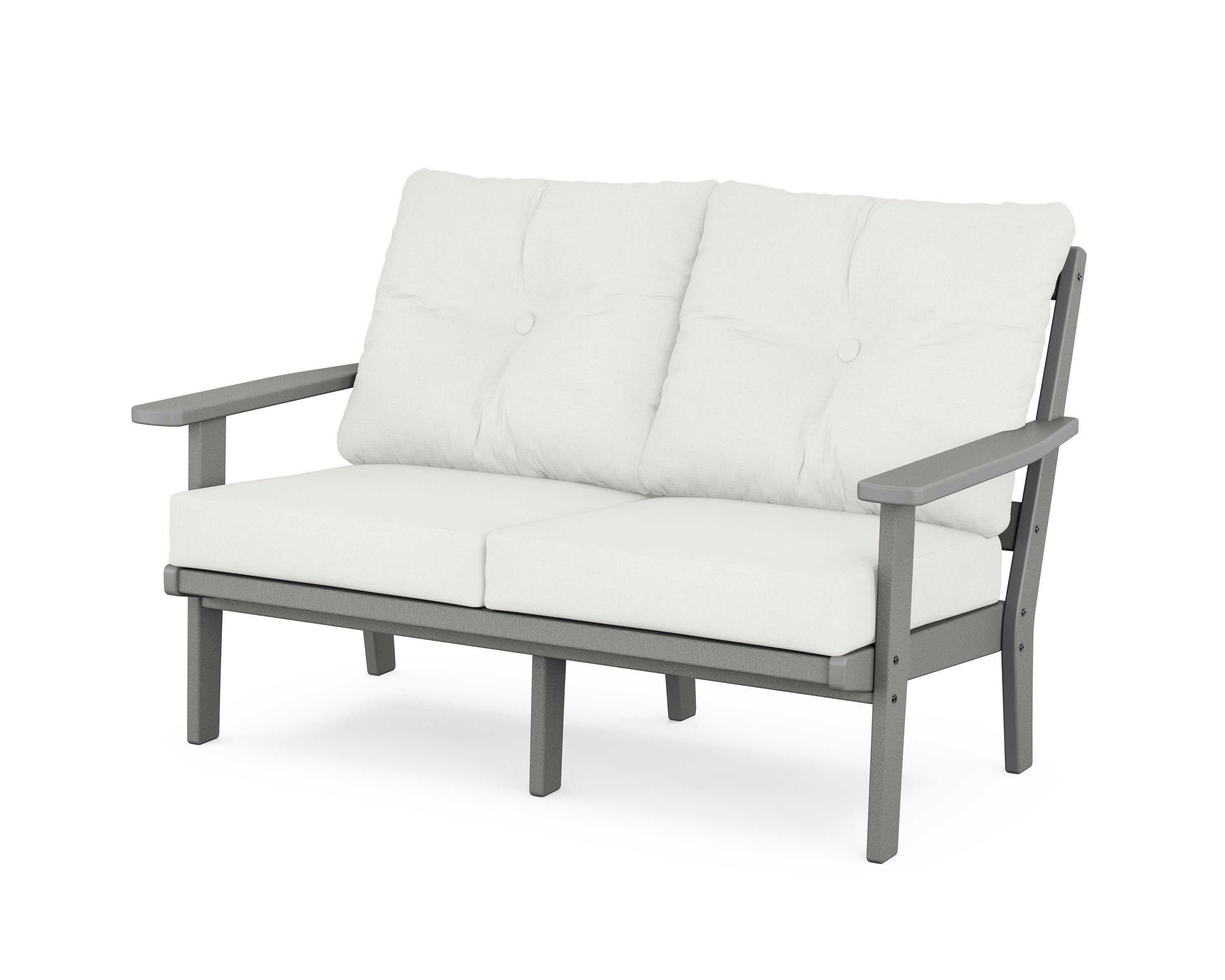 Oxford Deep SeatingLoveseat in Slate Grey / Natural Linen