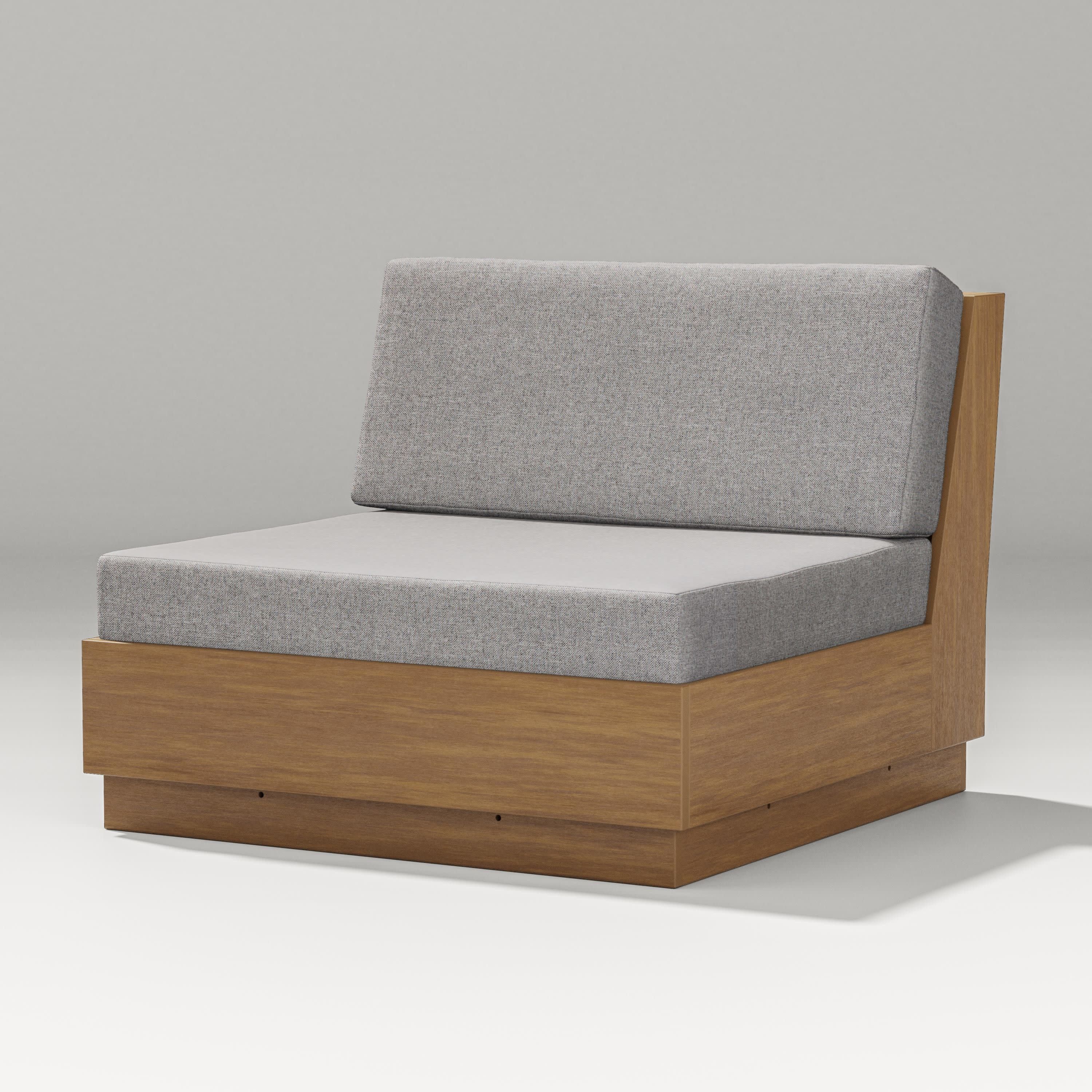 Elevate Modular Armless Chair in Natural / Grey Mist
