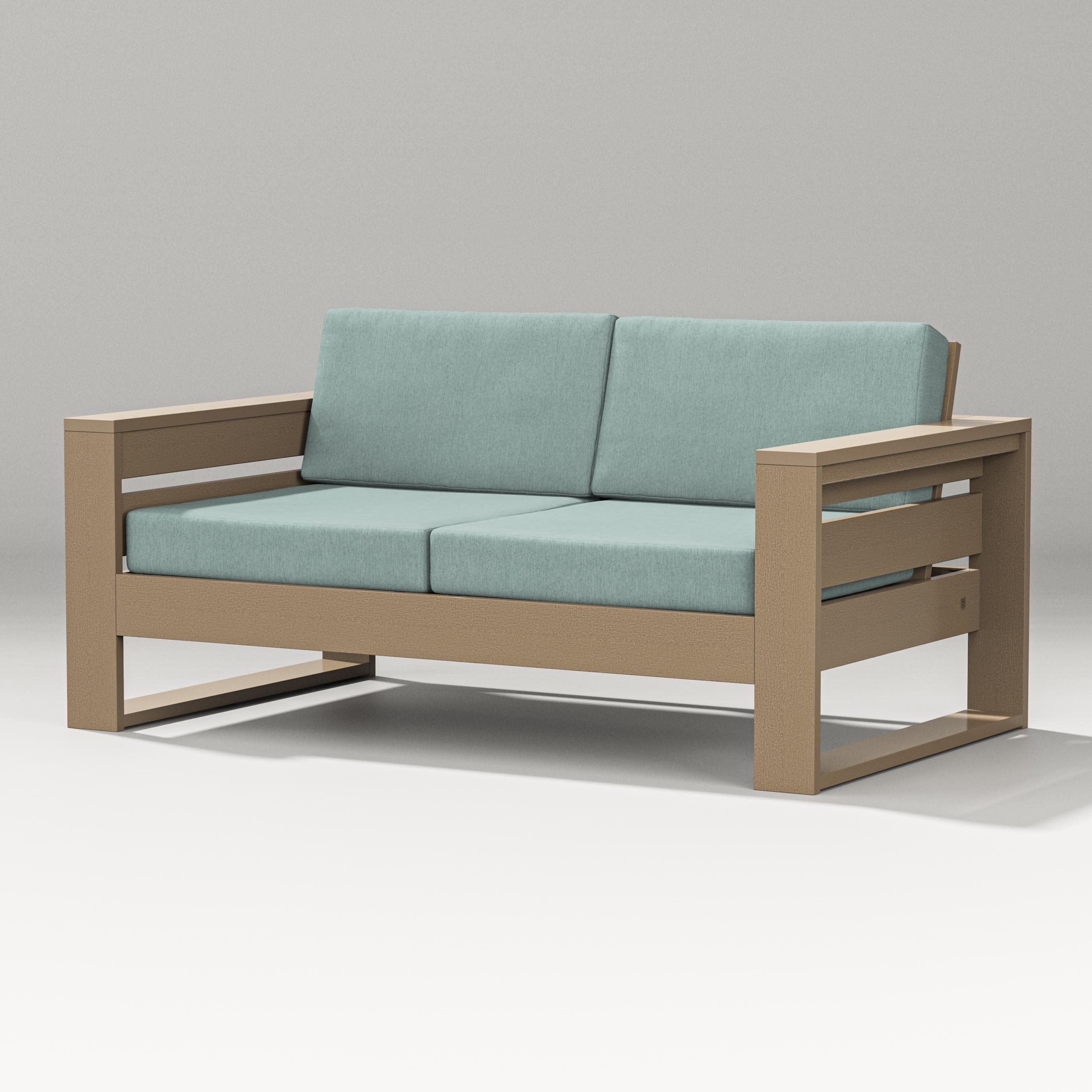 Latitude Loveseat in Vintage Sahara / Glacier Spa