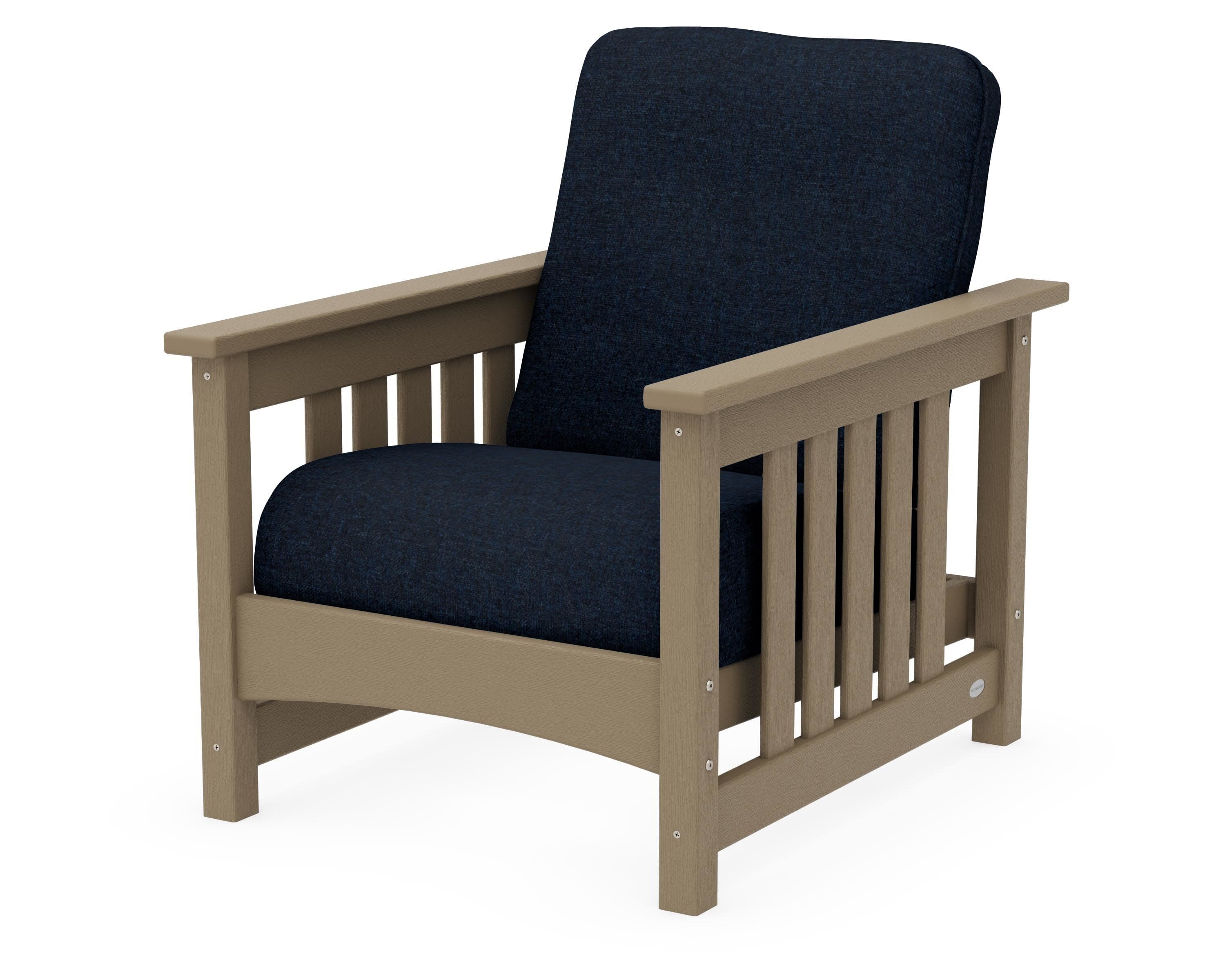 Club Mission Chair in Vintage Sahara / Marine Indigo