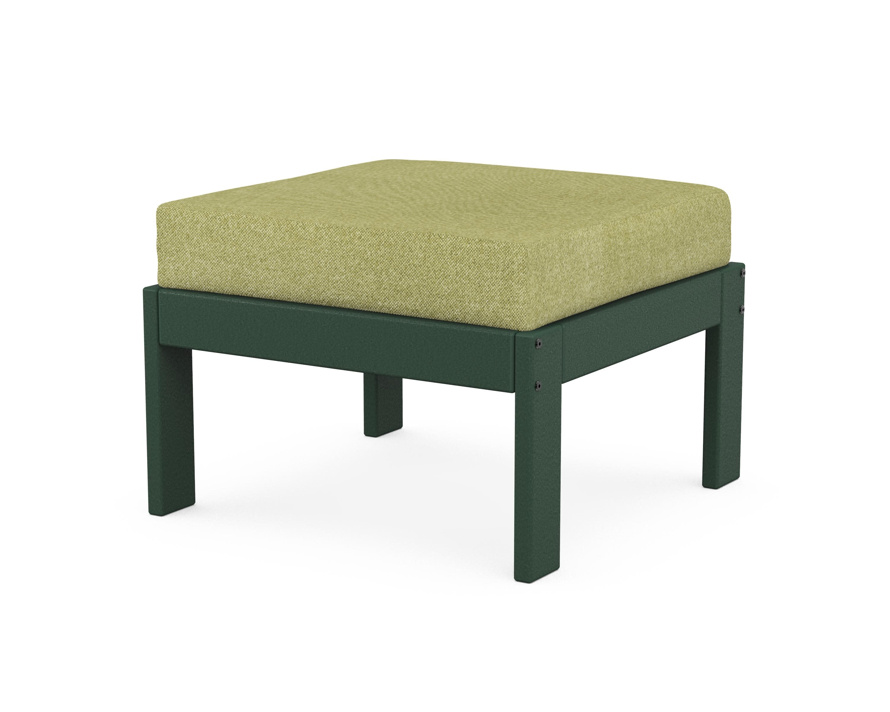 Vineyard Modular Ottoman in Green / Chartreuse Boucle
