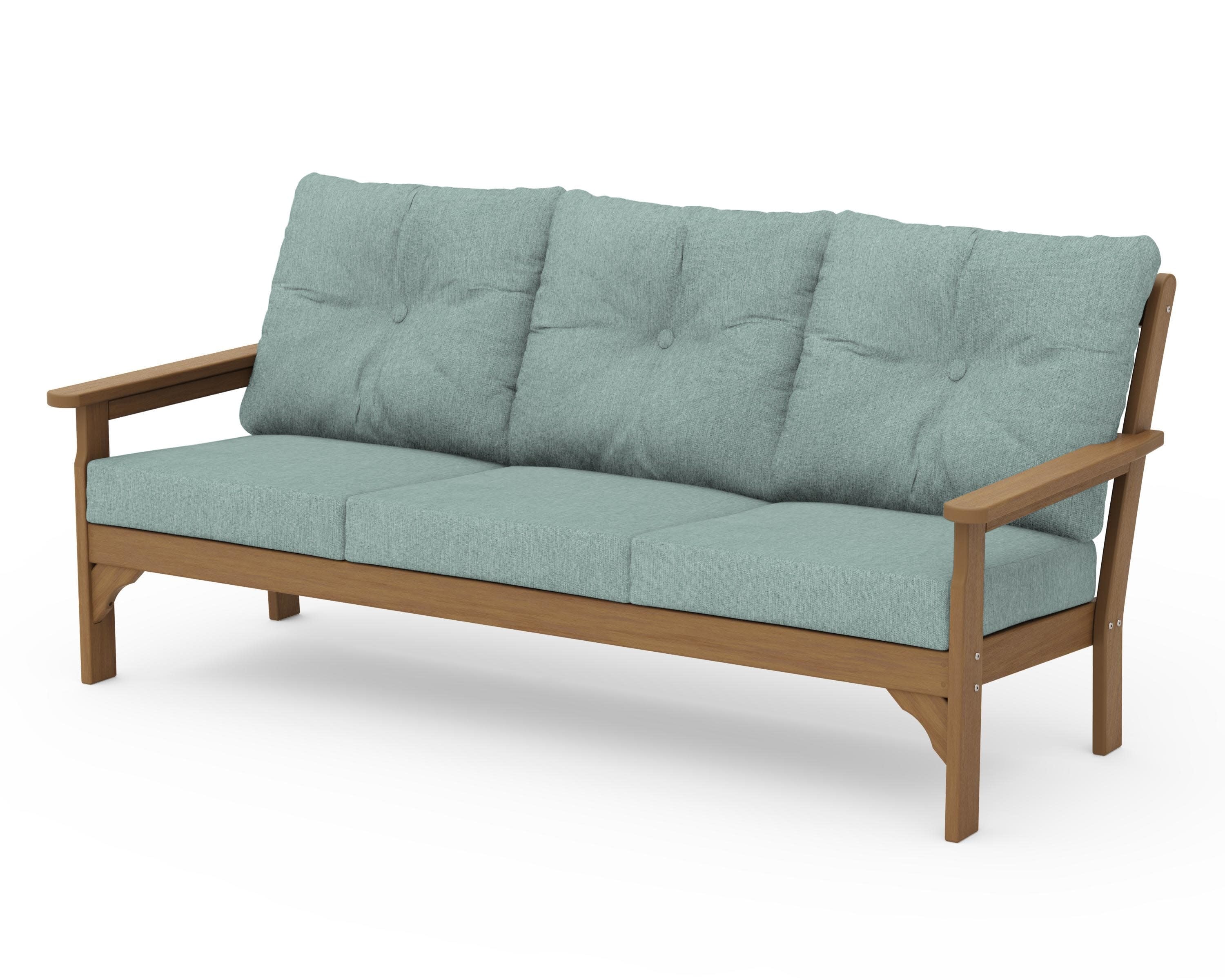 Vineyard Deep Seating Sofa in Natural / Glacier Spa