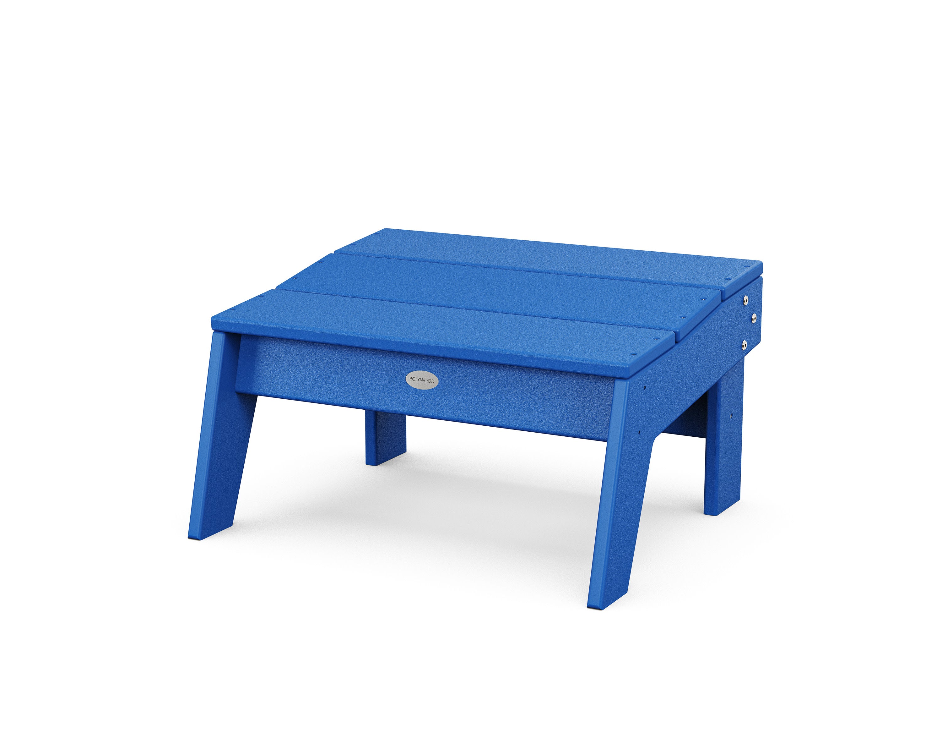 Modern Studio Oversized Ottoman in Pacific Blue