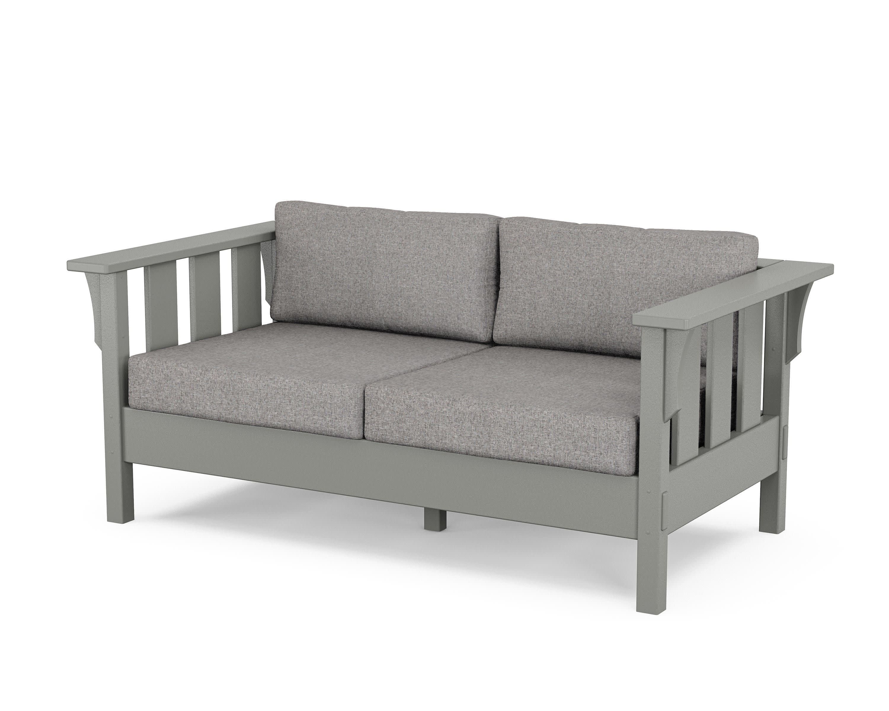 Acadia Deep Seating Loveseat in Slate Grey / Grey Mist