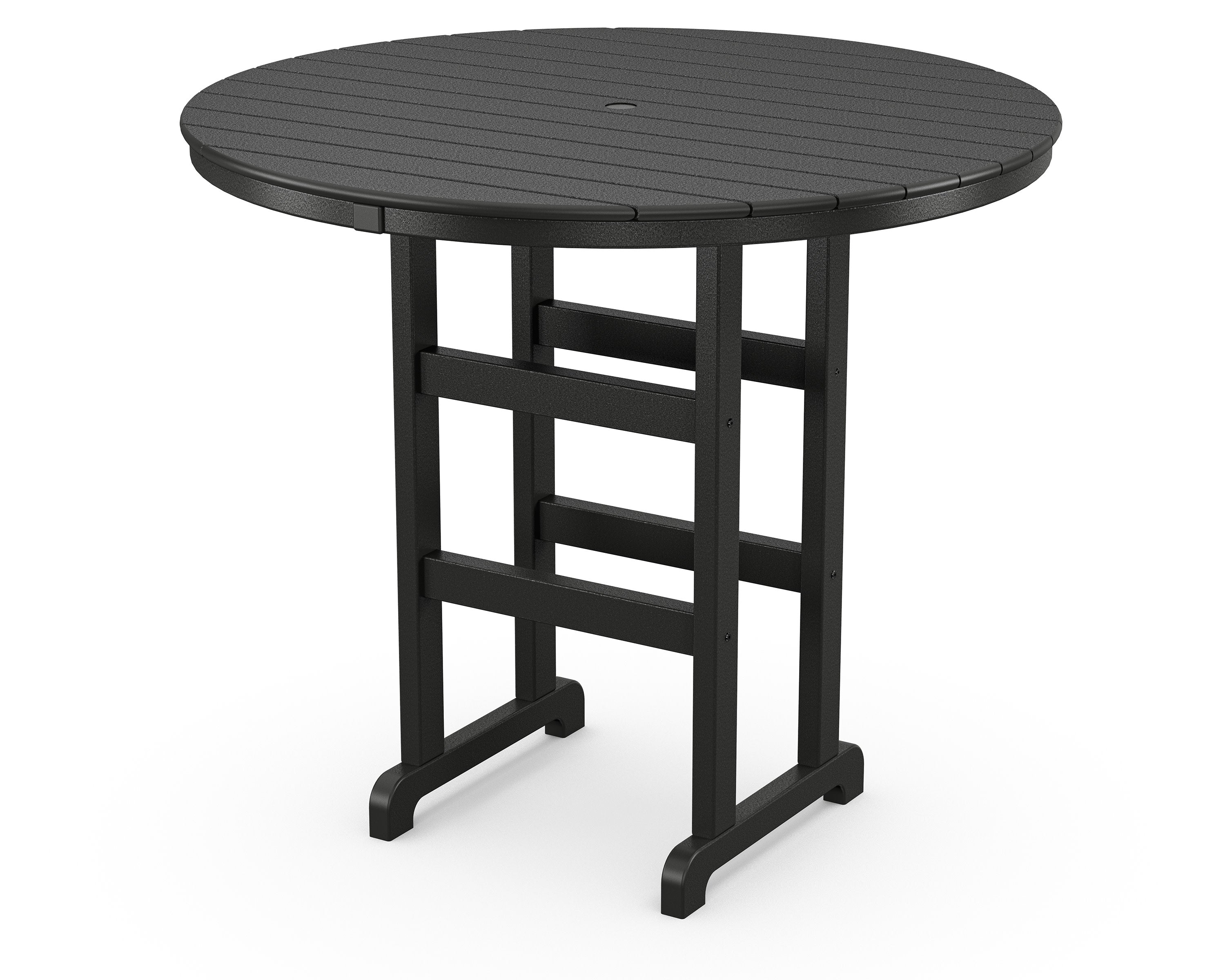 48" Round Farmhouse Bar Table in Black