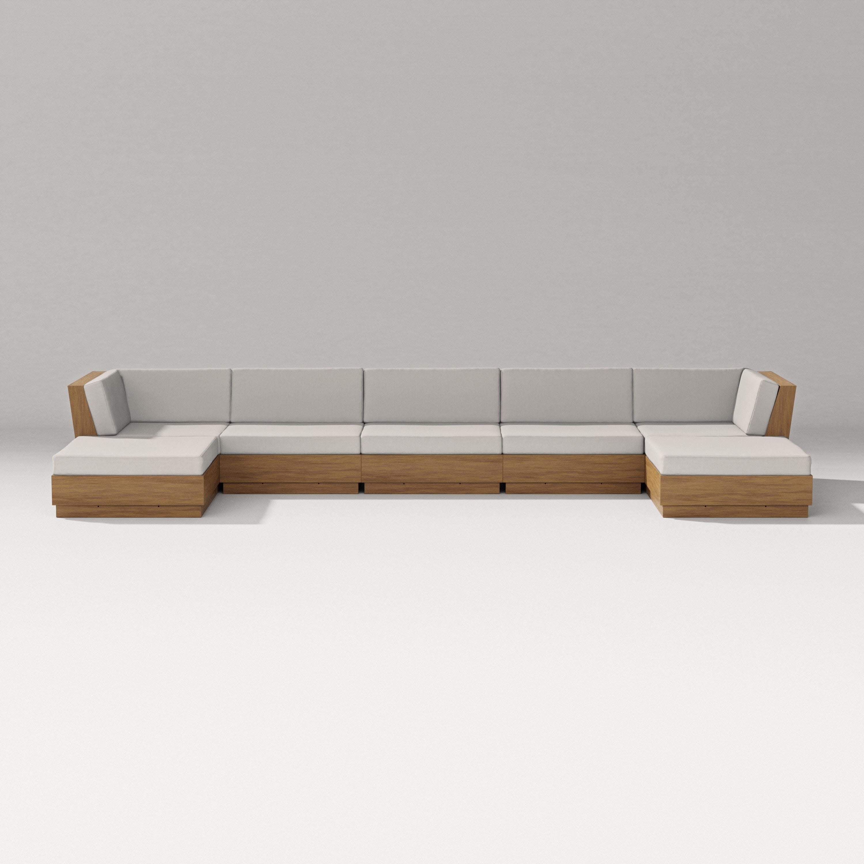 Elevate 7-Piece Double Chaise Sectional in Natural / Cast Ash