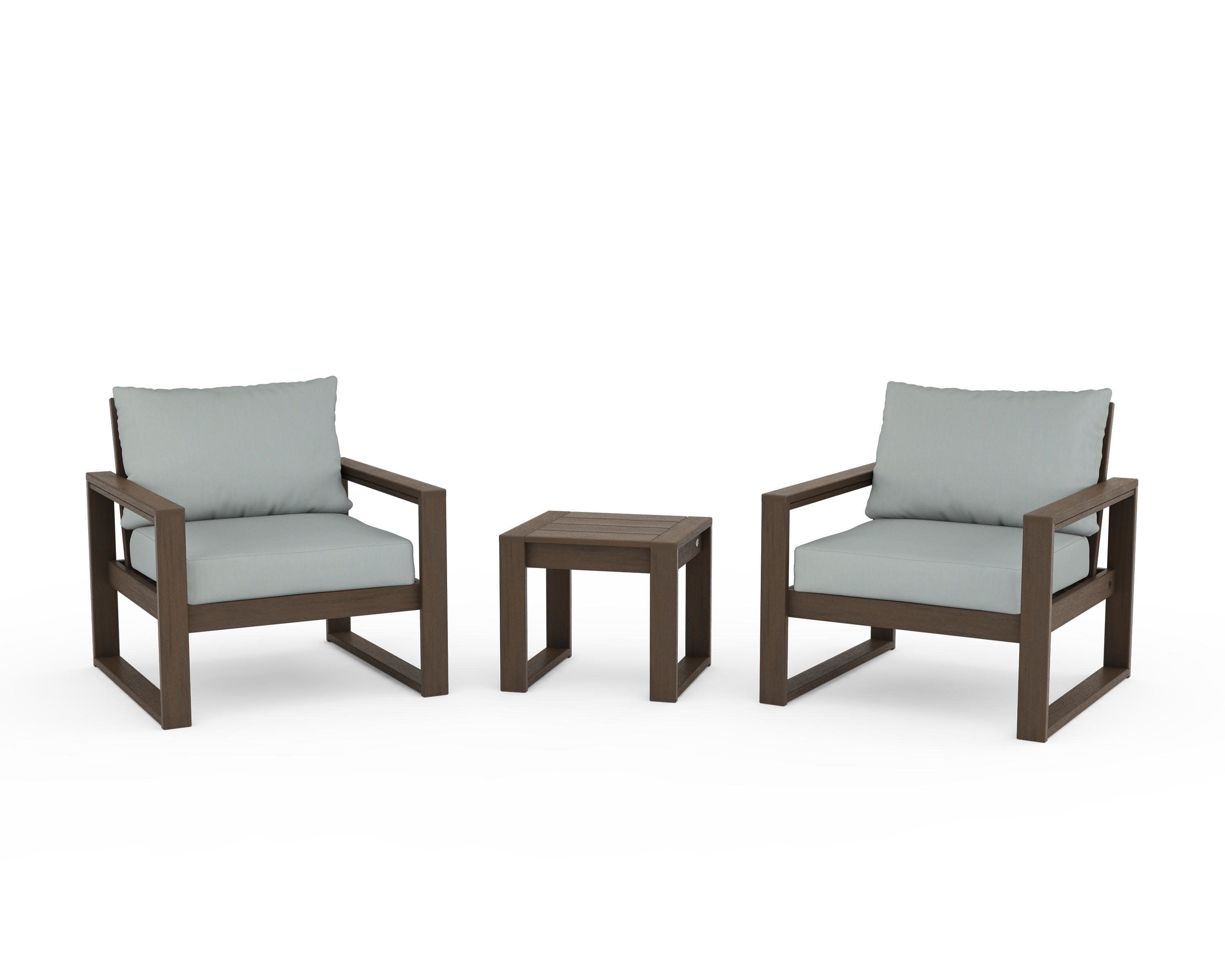 EDGE Sectional 3-Piece Deep Seating Set in Kona / Spa