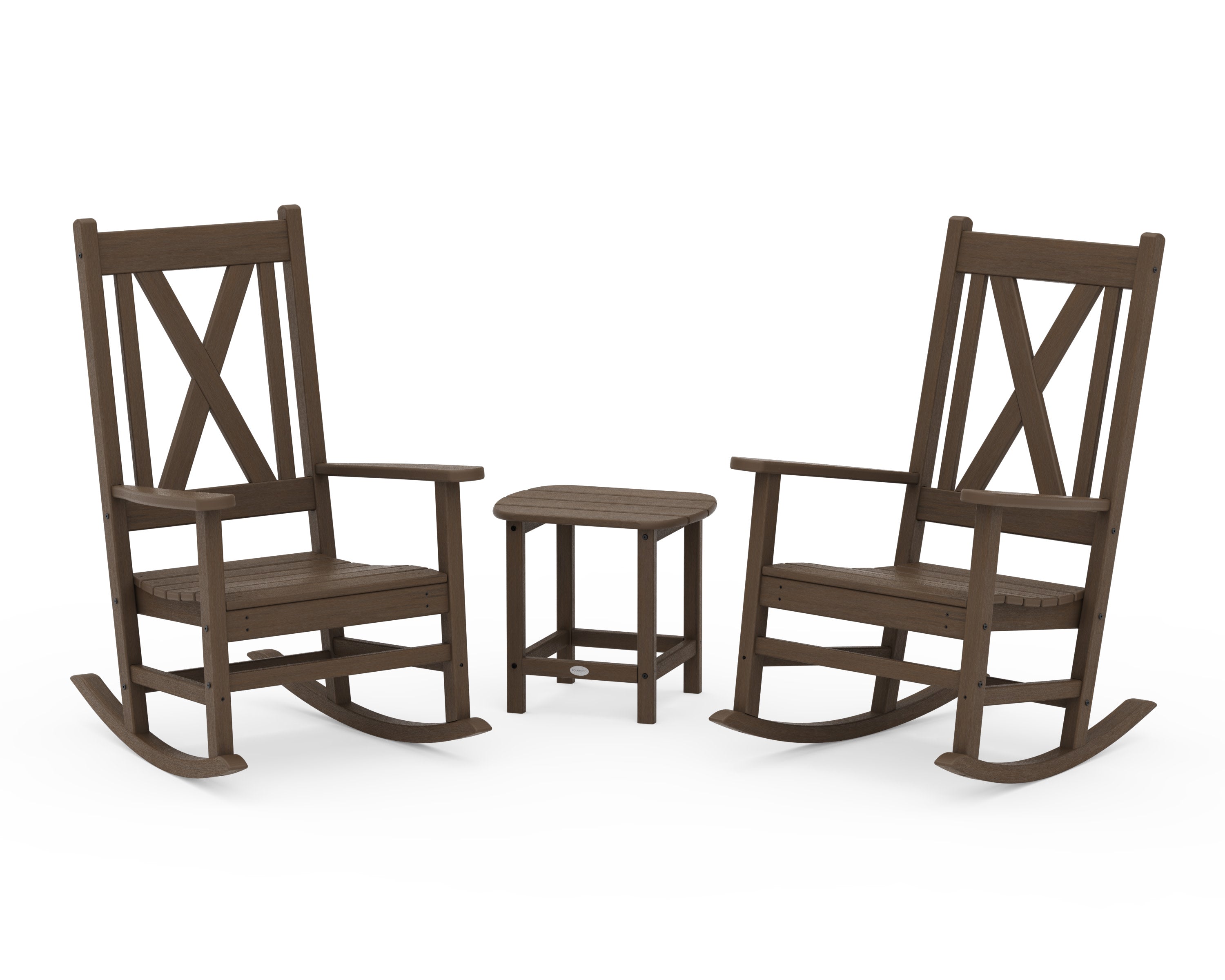 Braxton 3-Piece Porch Rocking Chair Set in Kona
