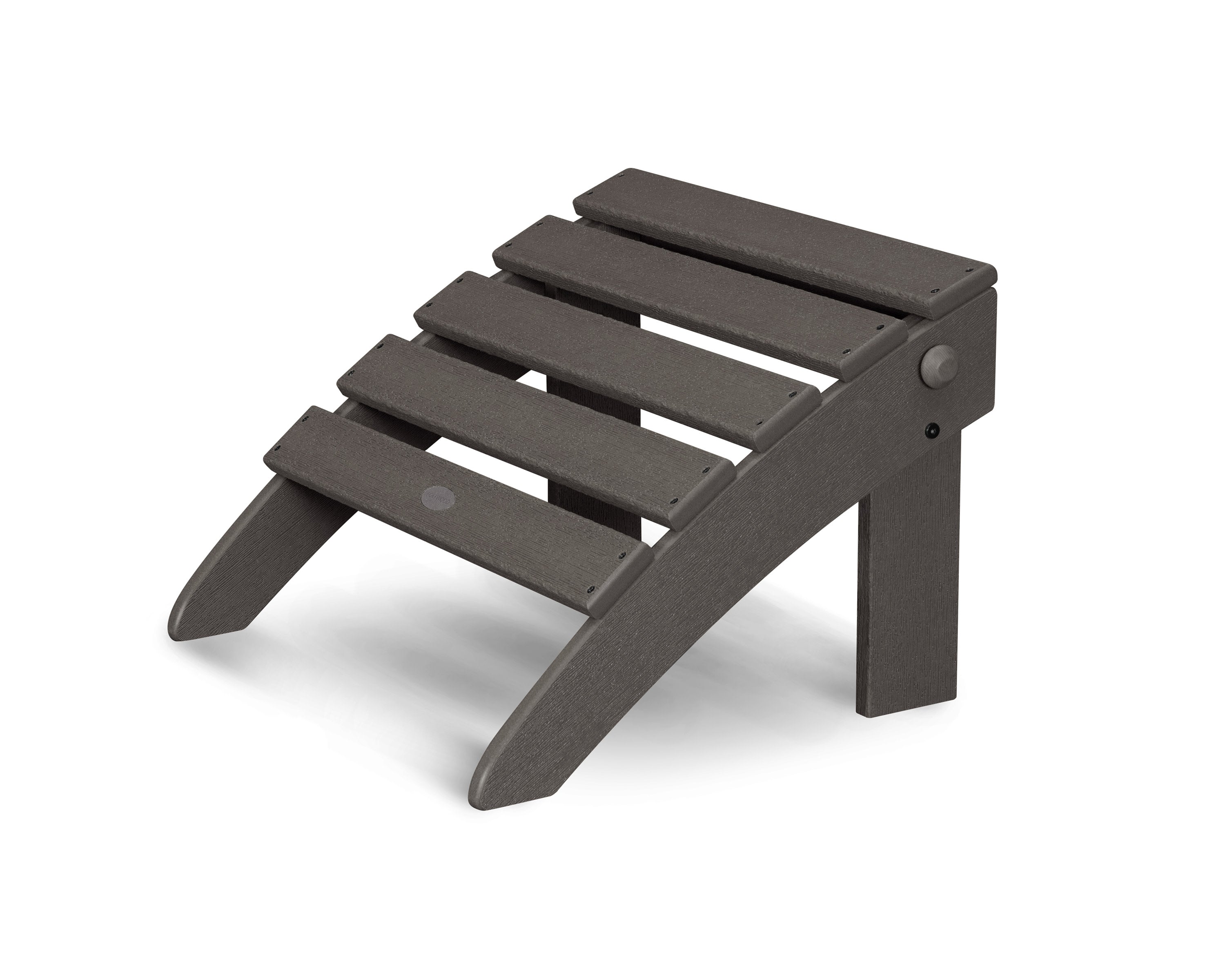 Classic Adirondack Folding Ottoman in Vintage Coffee