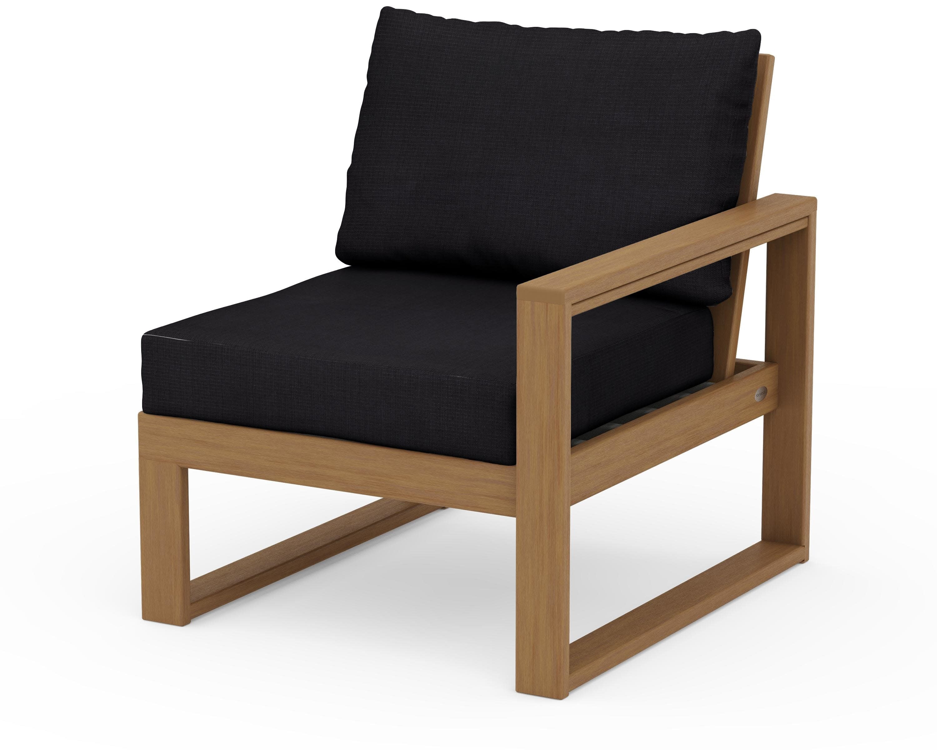 EDGE Modular Right Arm Chair in Natural / Midnight Linen