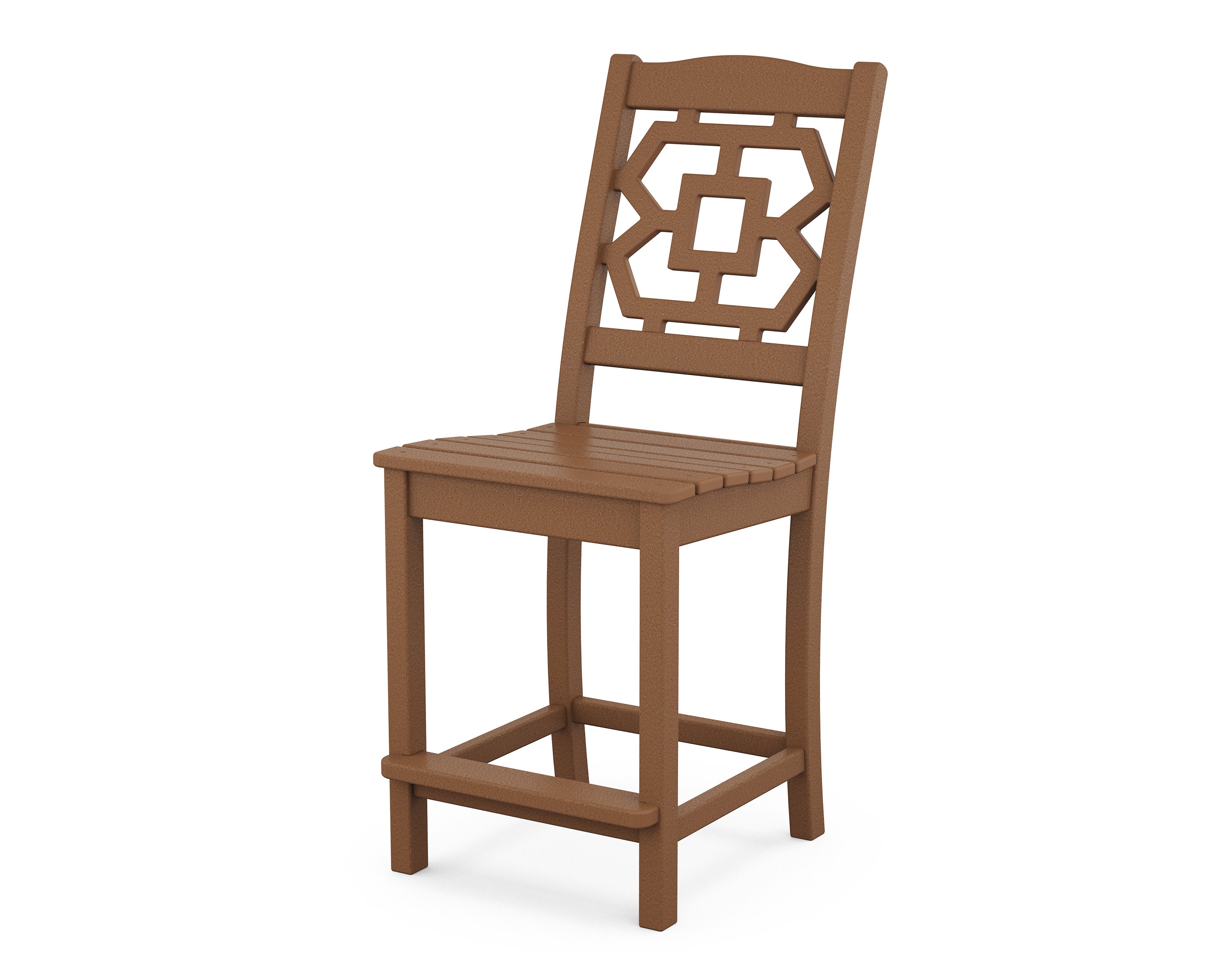 Chinoiserie Counter Side Chair in Teak