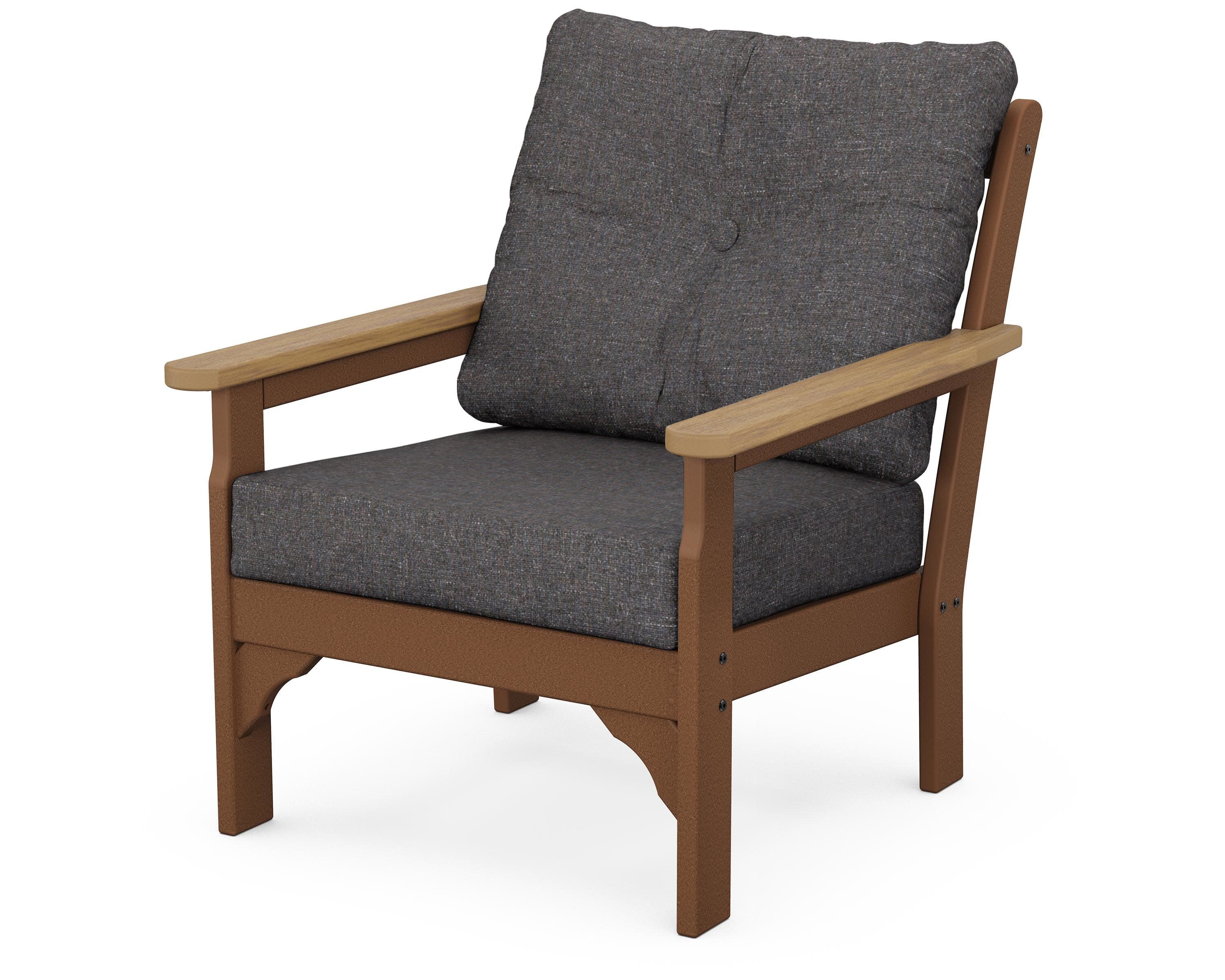 Vineyard Deep Seating Chair in Teak / Natural / Ash Charcoal