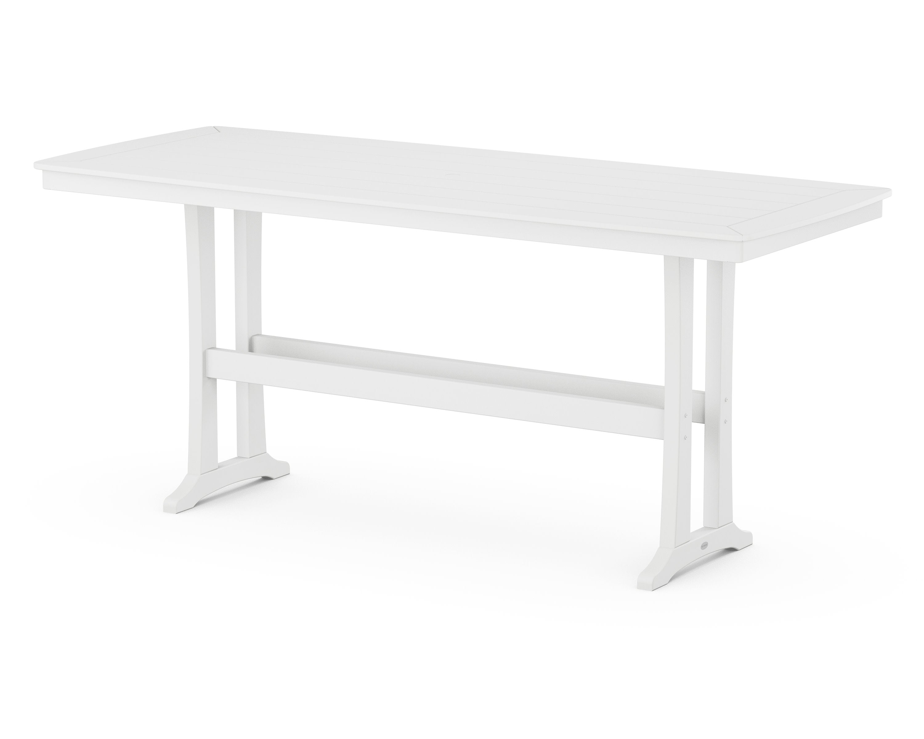 Nautical Trestle 39" x 97" Bar Table in White