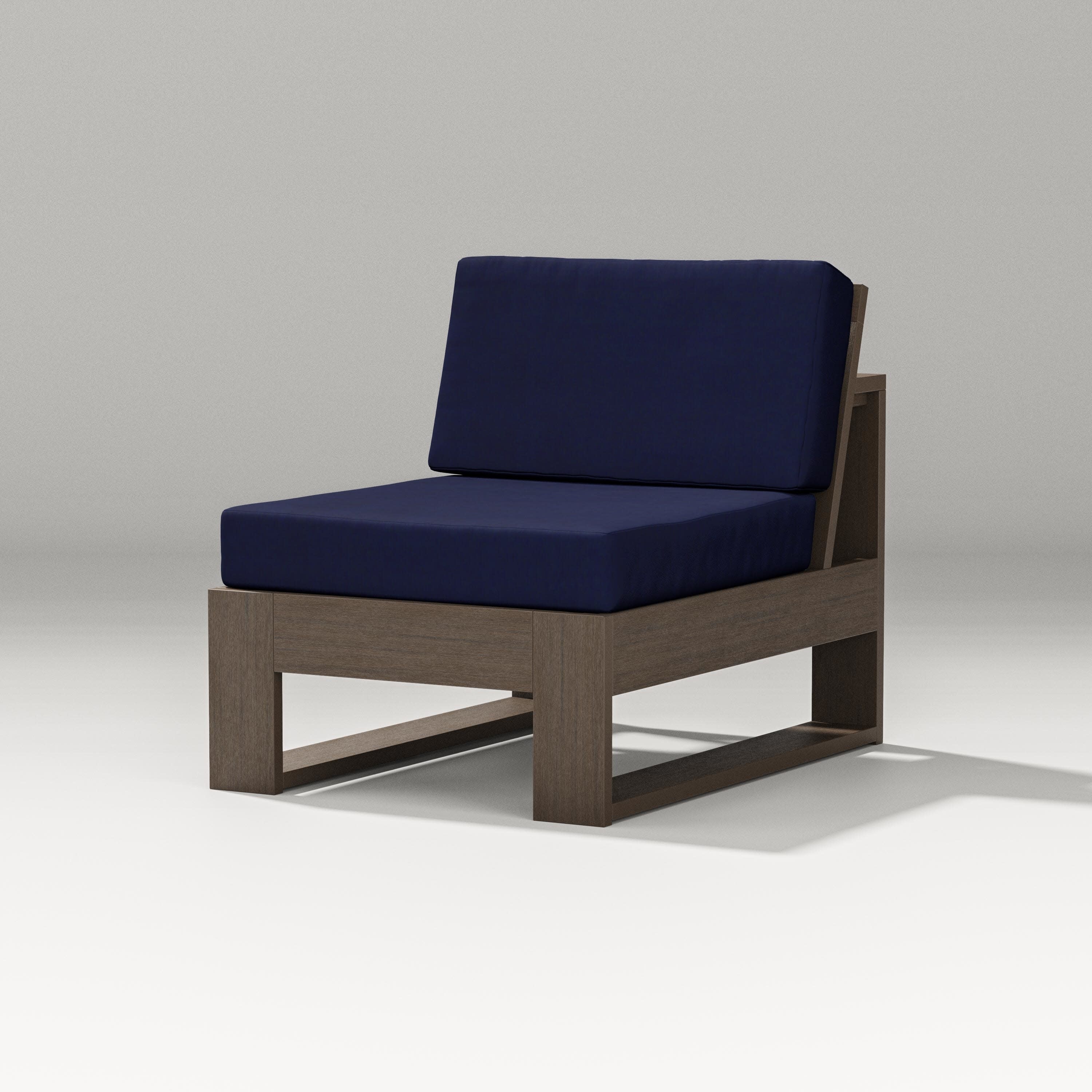 Latitude Modular Armless Chair in Kona / Navy