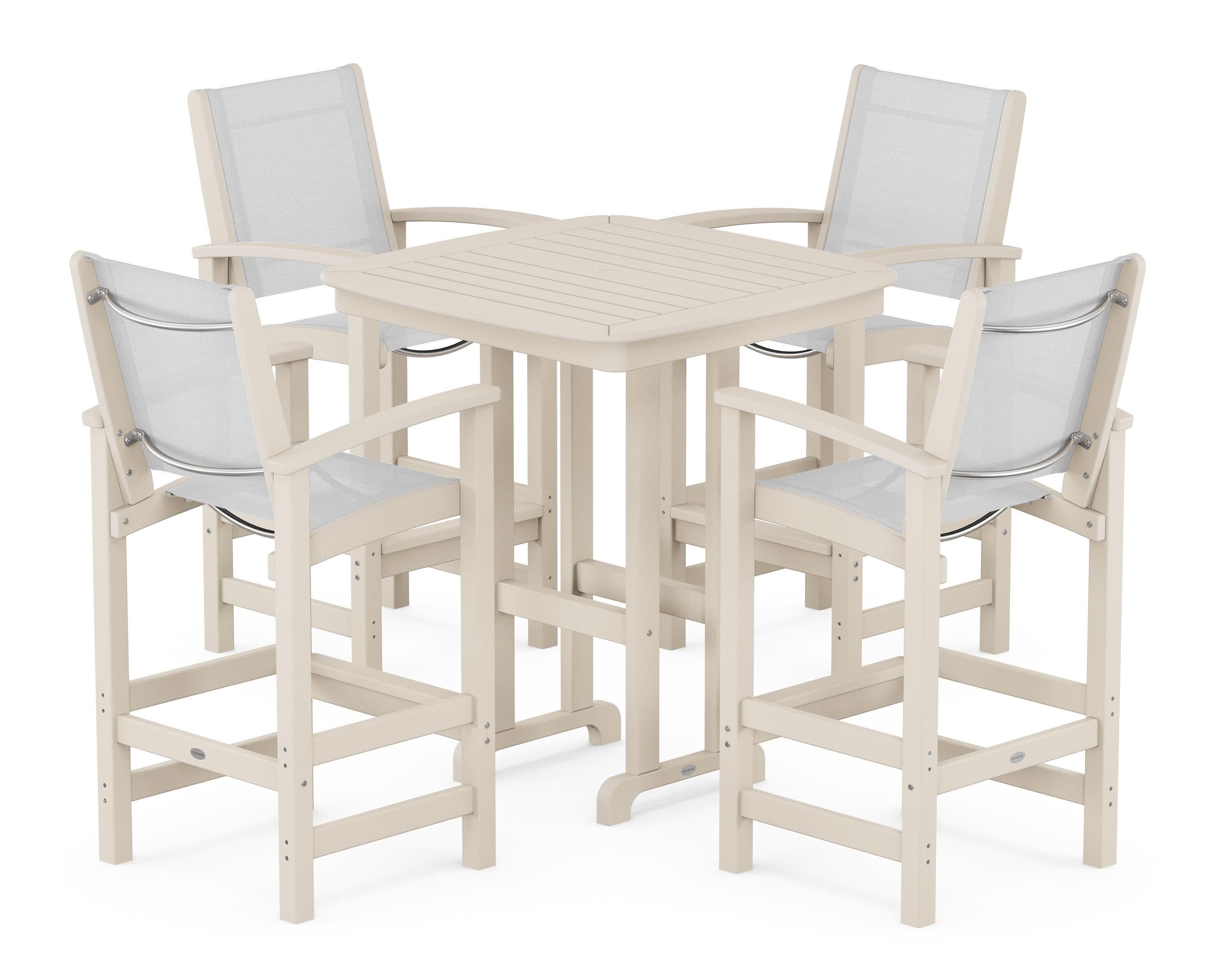 Coastal 5-Piece Bar Set in Sand / White Sling